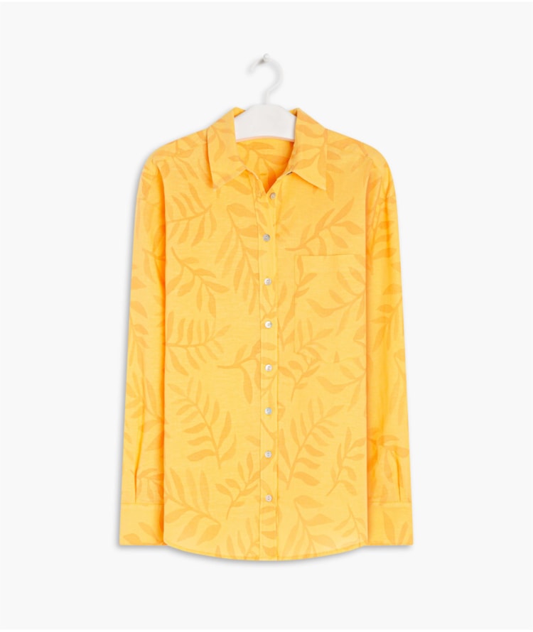  Camisa Linho  Grimaldi Laranja