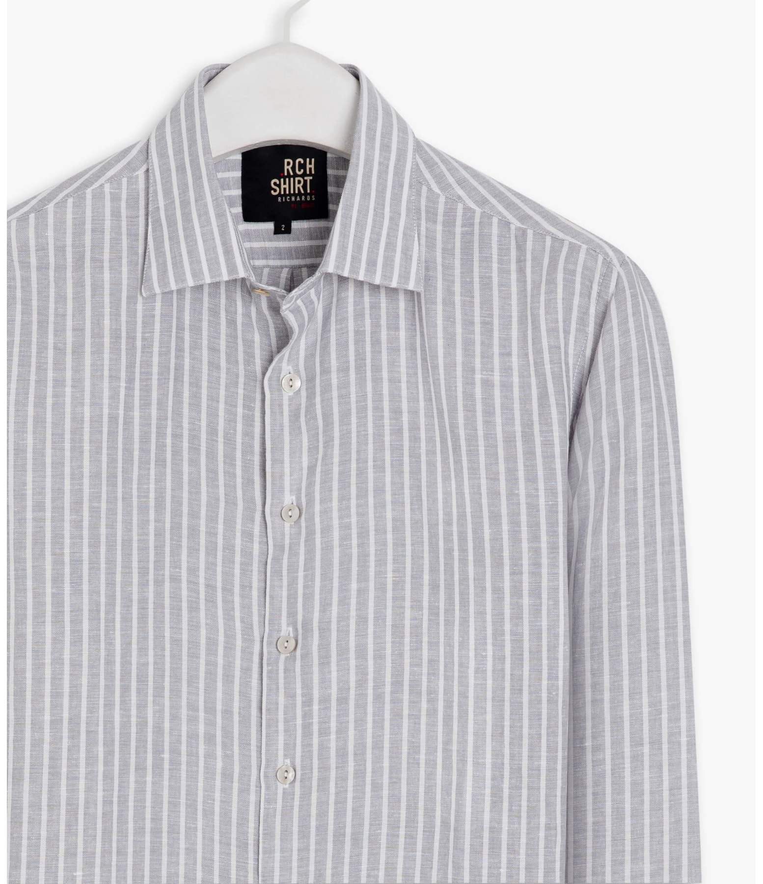 Camisa Linho  Gustavo Cinza Claro
