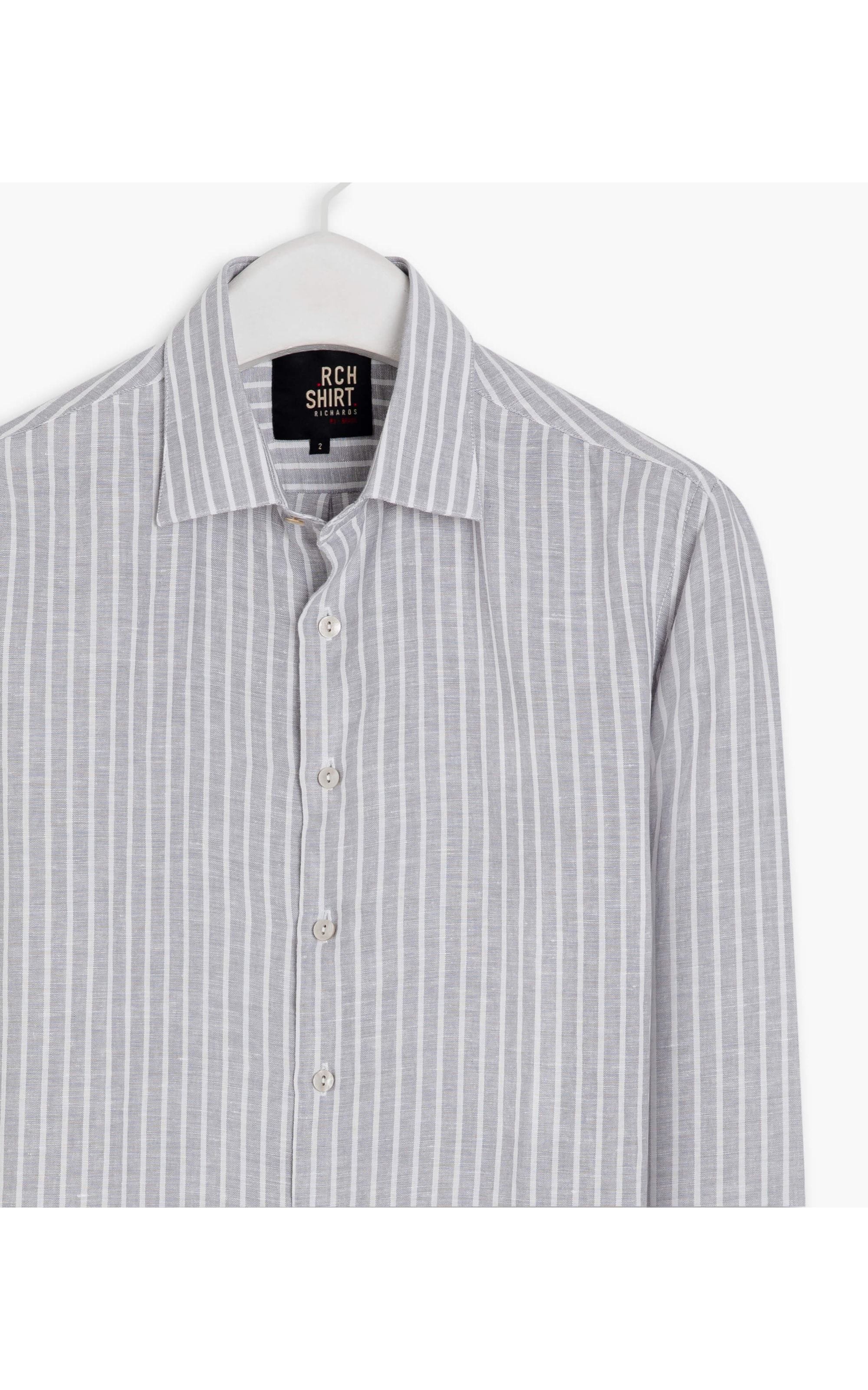 Camisa Linho  Gustavo Cinza Claro