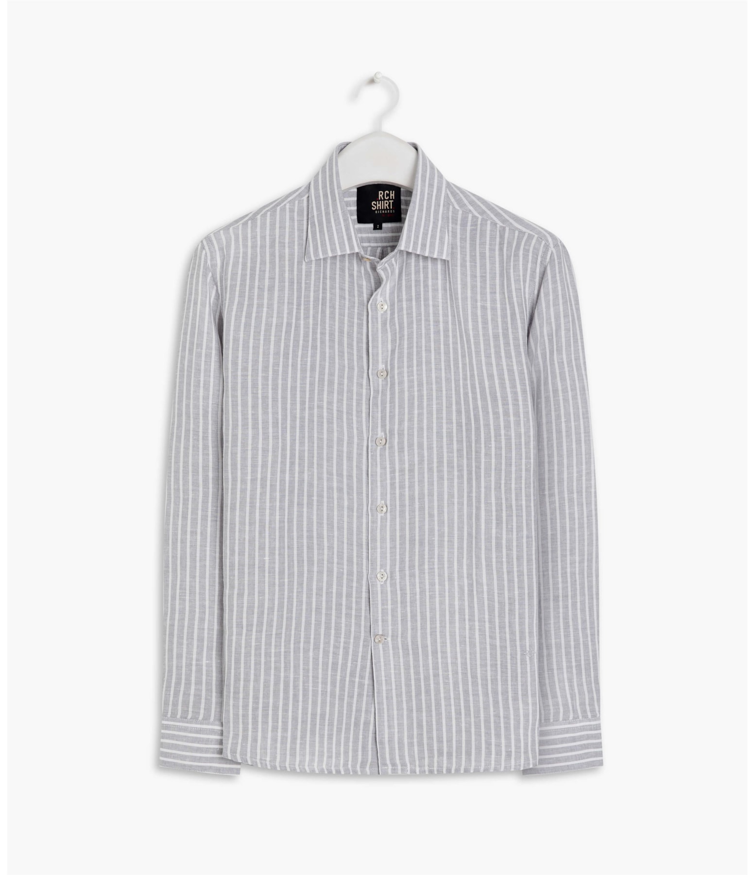 Camisa Linho  Gustavo Cinza Claro