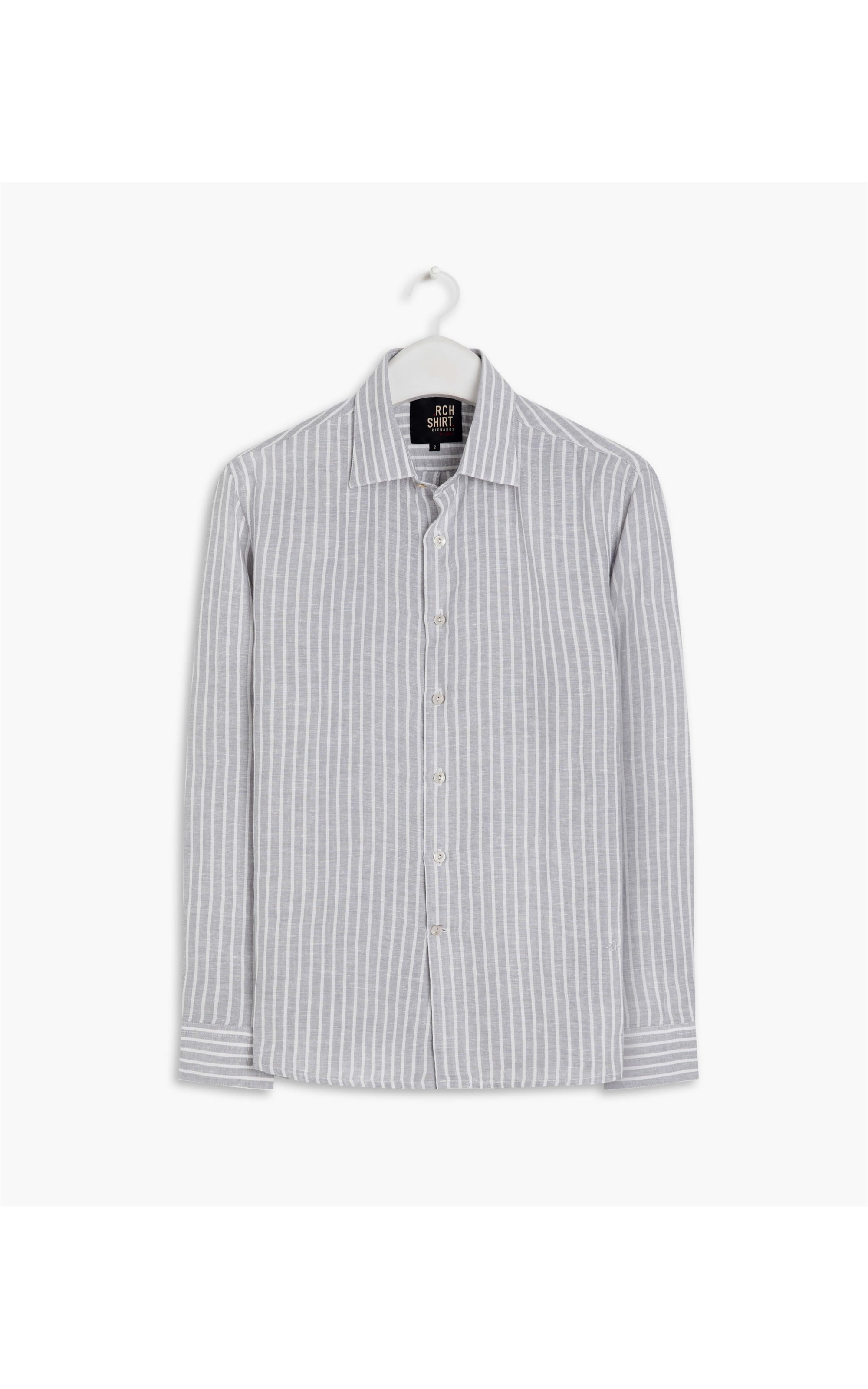 Camisa Linho  Gustavo Cinza Claro