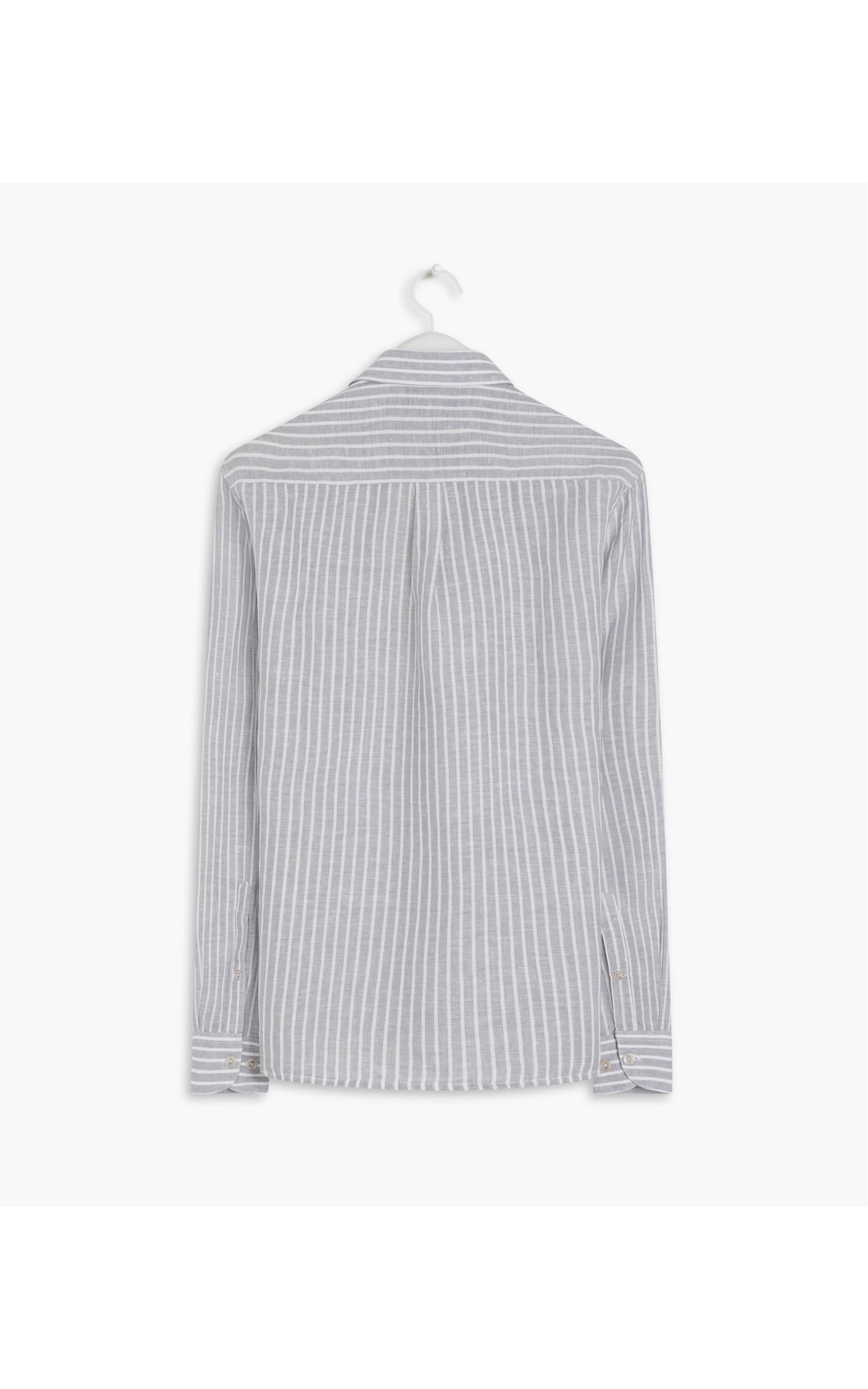 Camisa Linho  Gustavo Cinza Claro