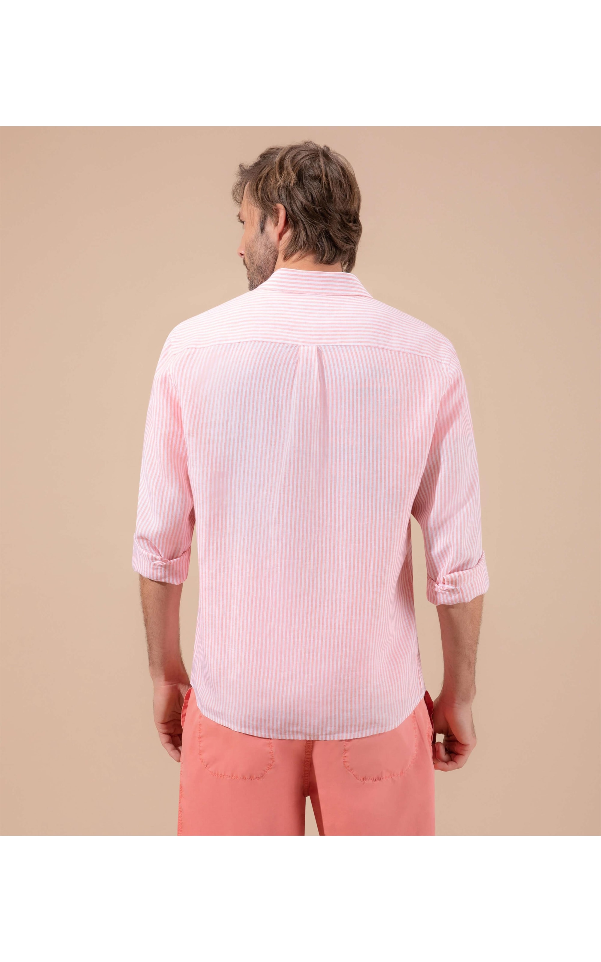 Camisa Linho  Henrique Coral