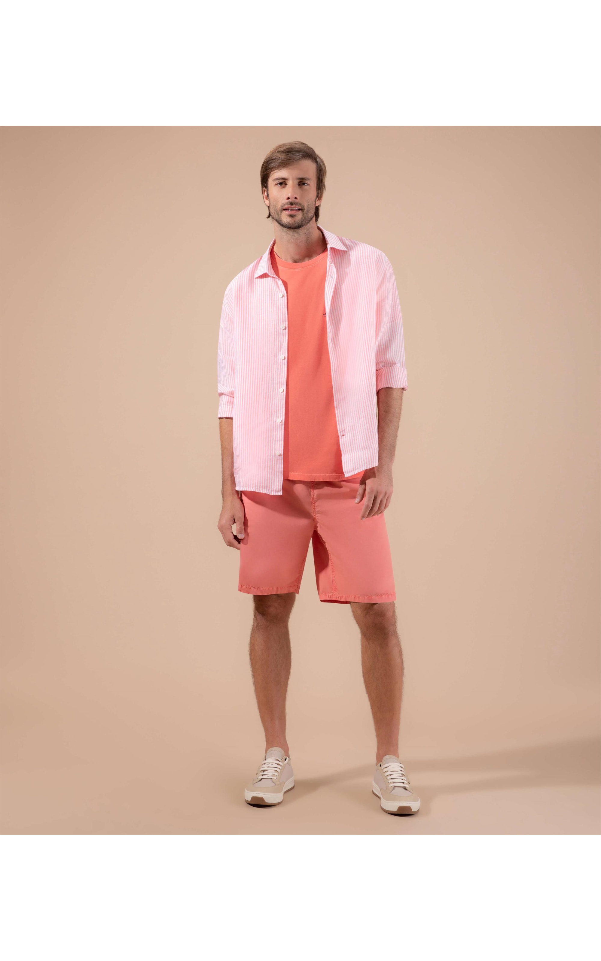 Camisa Linho  Henrique Coral