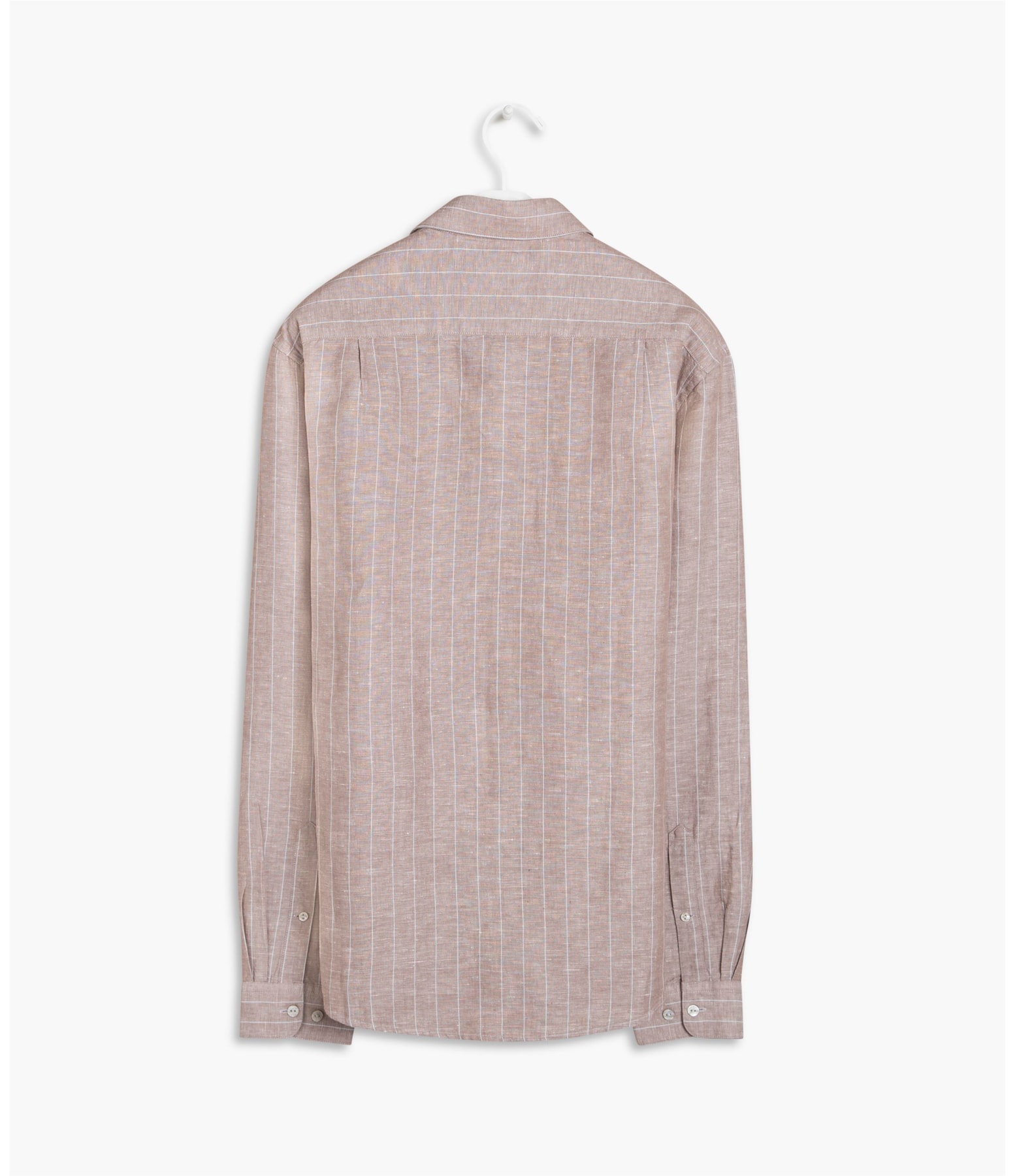 Camisa Linho  Ilhéus Listrada Ml Marrom