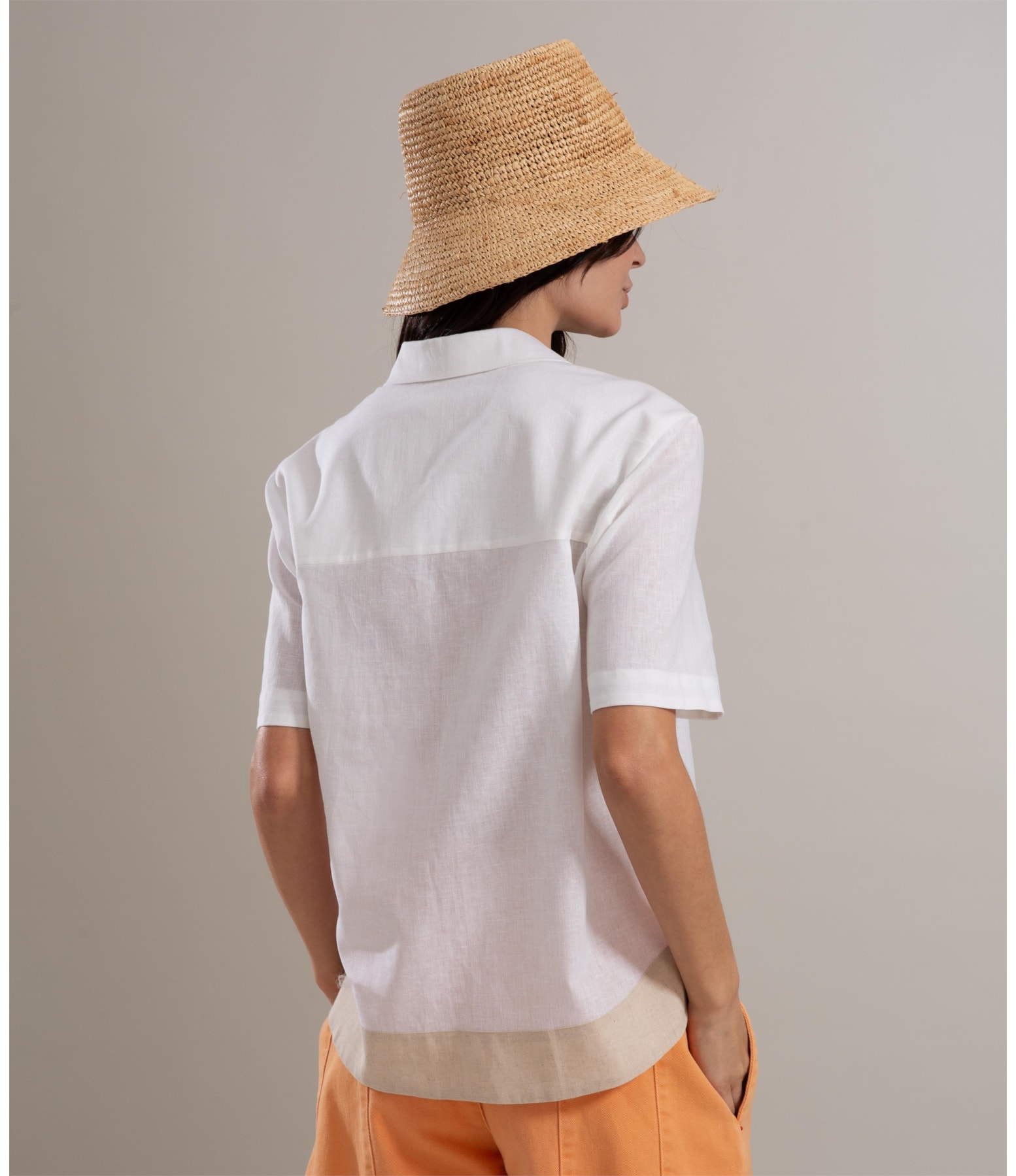 Camisa Linho  Ingrid Branco