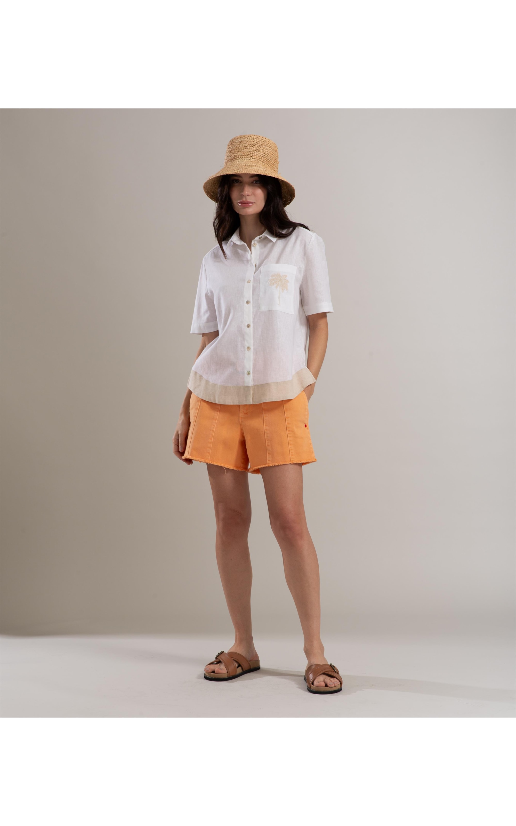 Camisa Linho  Ingrid Branco