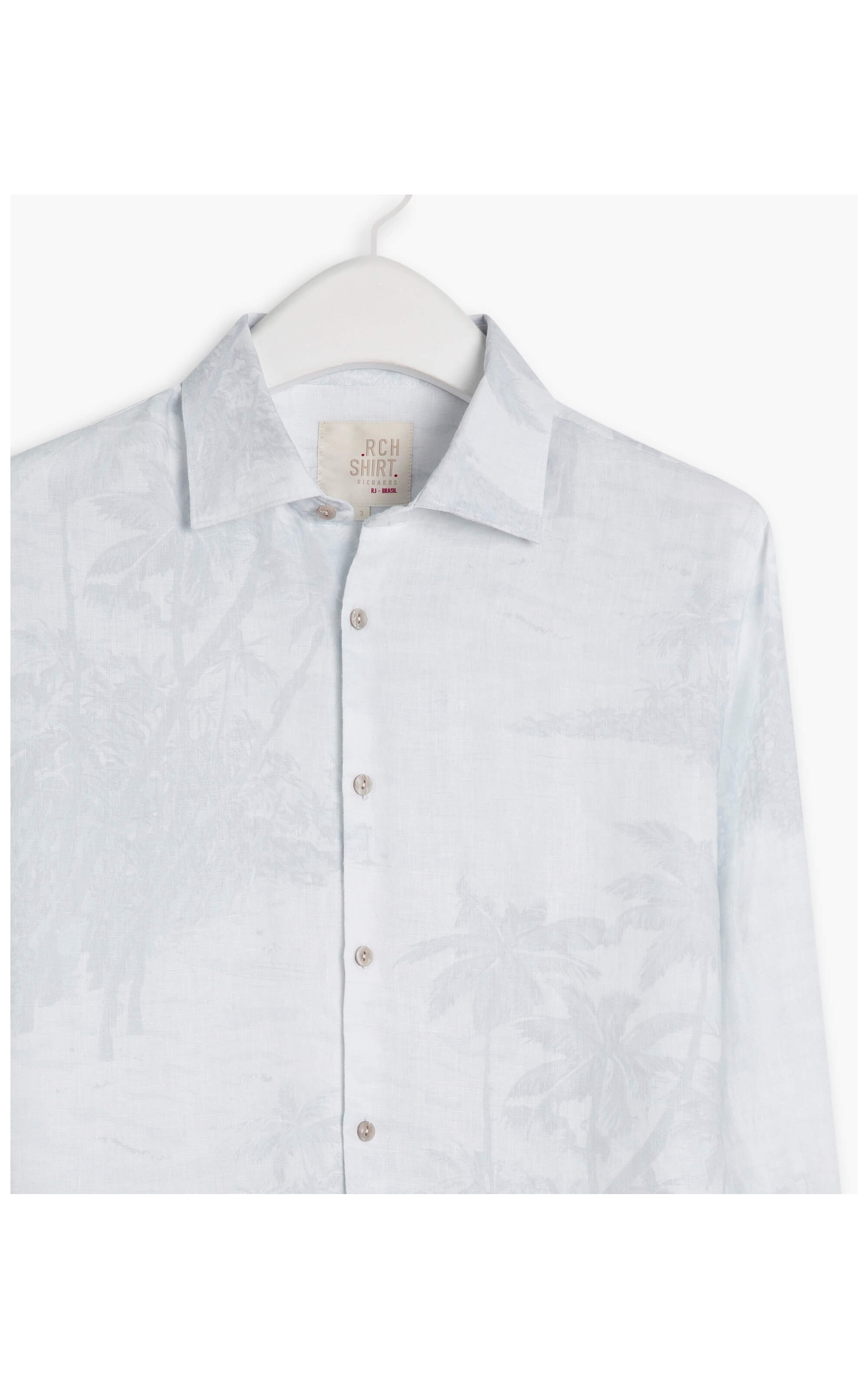 Camisa Linho  Island Azul Chofer