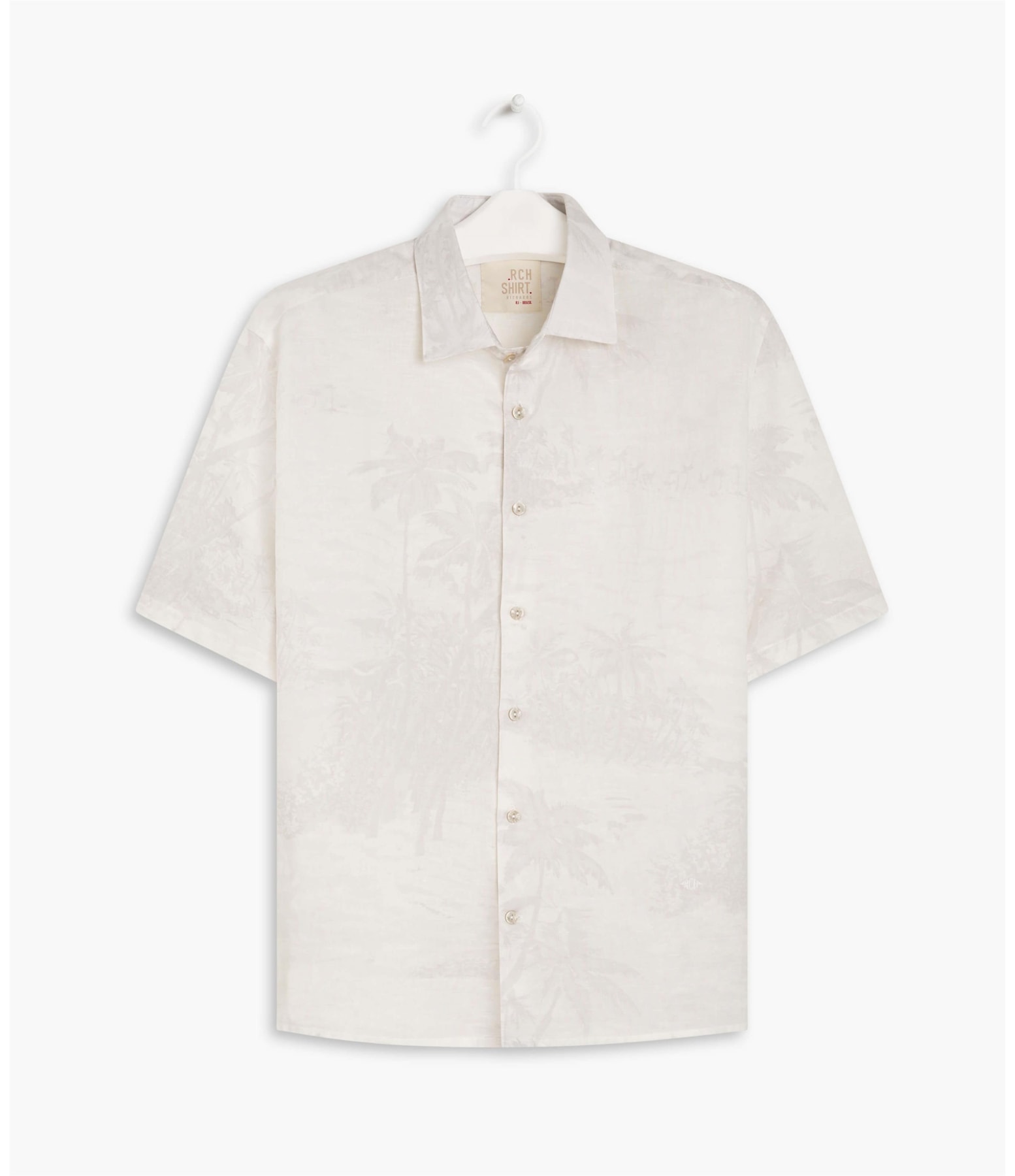 Camisa Linho  Island Cinza Claro