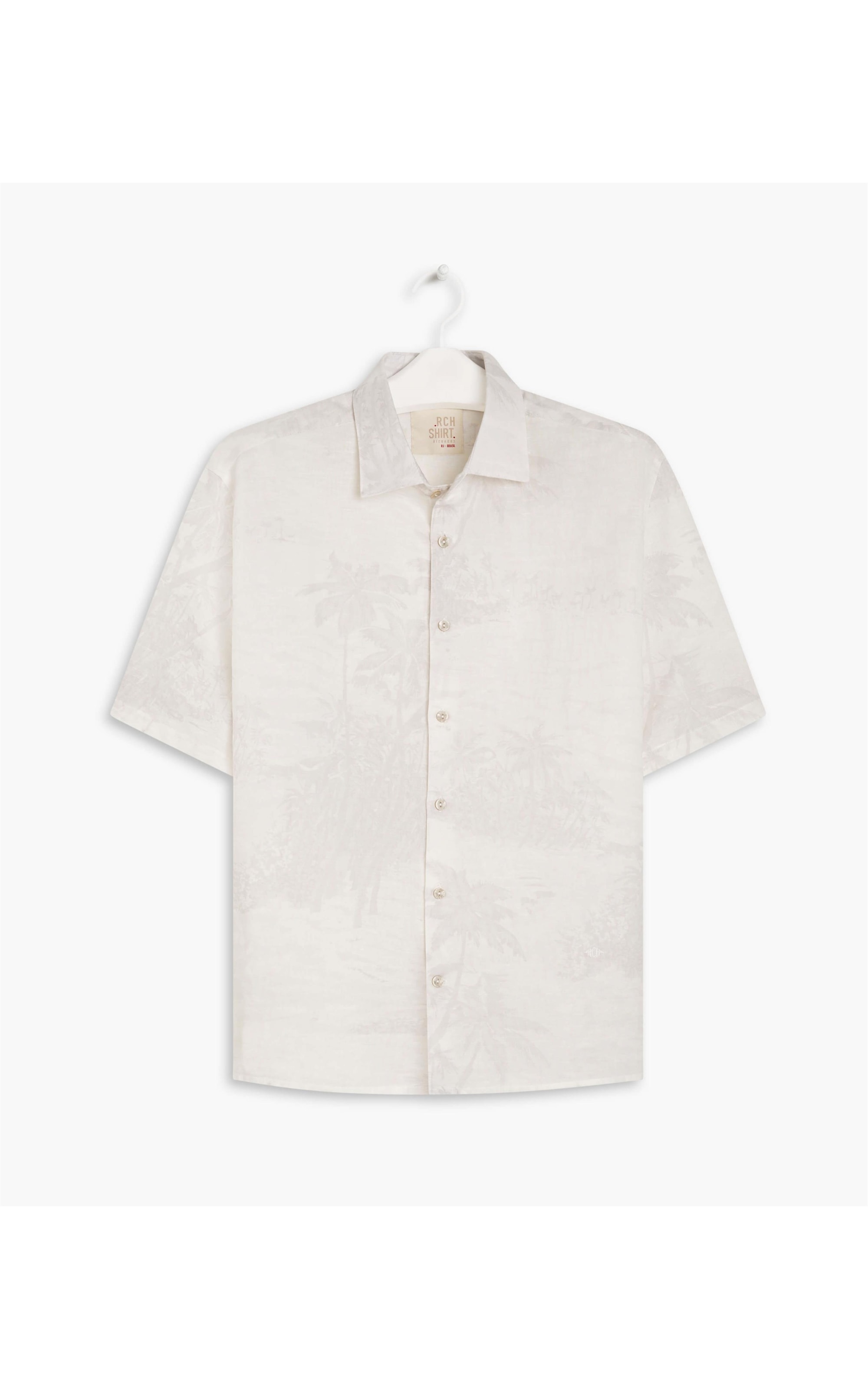 Camisa Linho  Island Cinza Claro