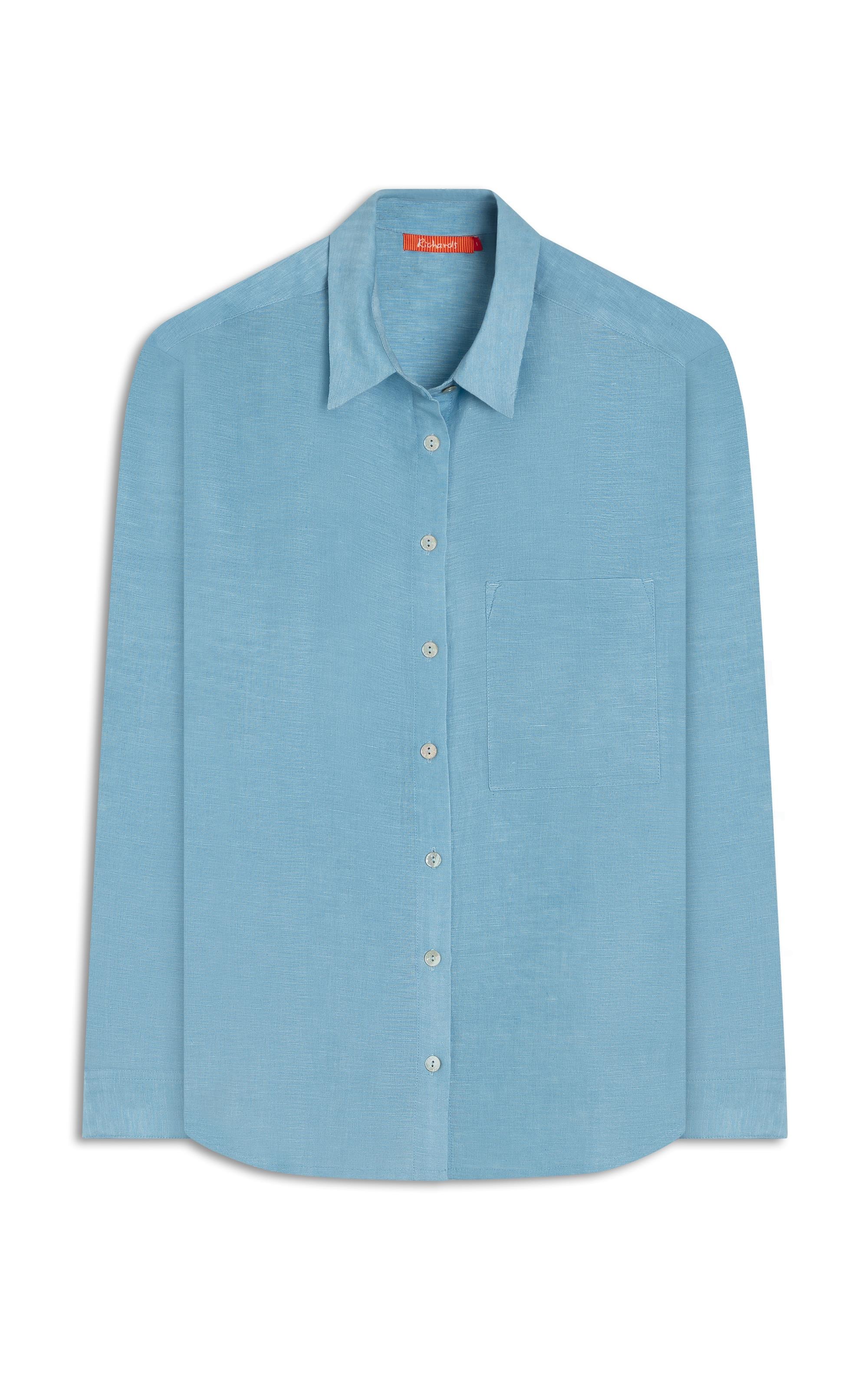 Camisa Linho  Jade Azul Claro