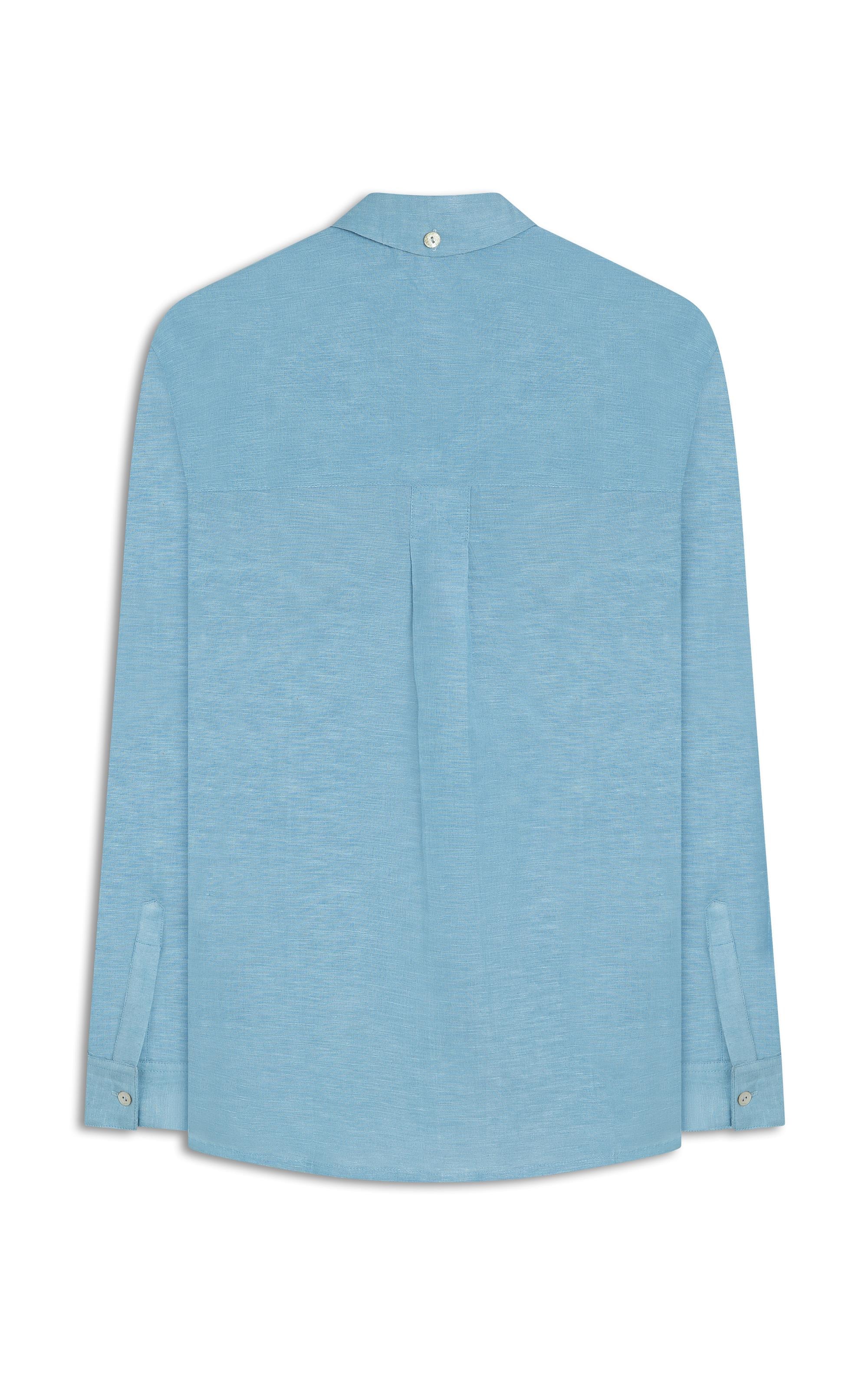 Camisa Linho  Jade Azul Claro