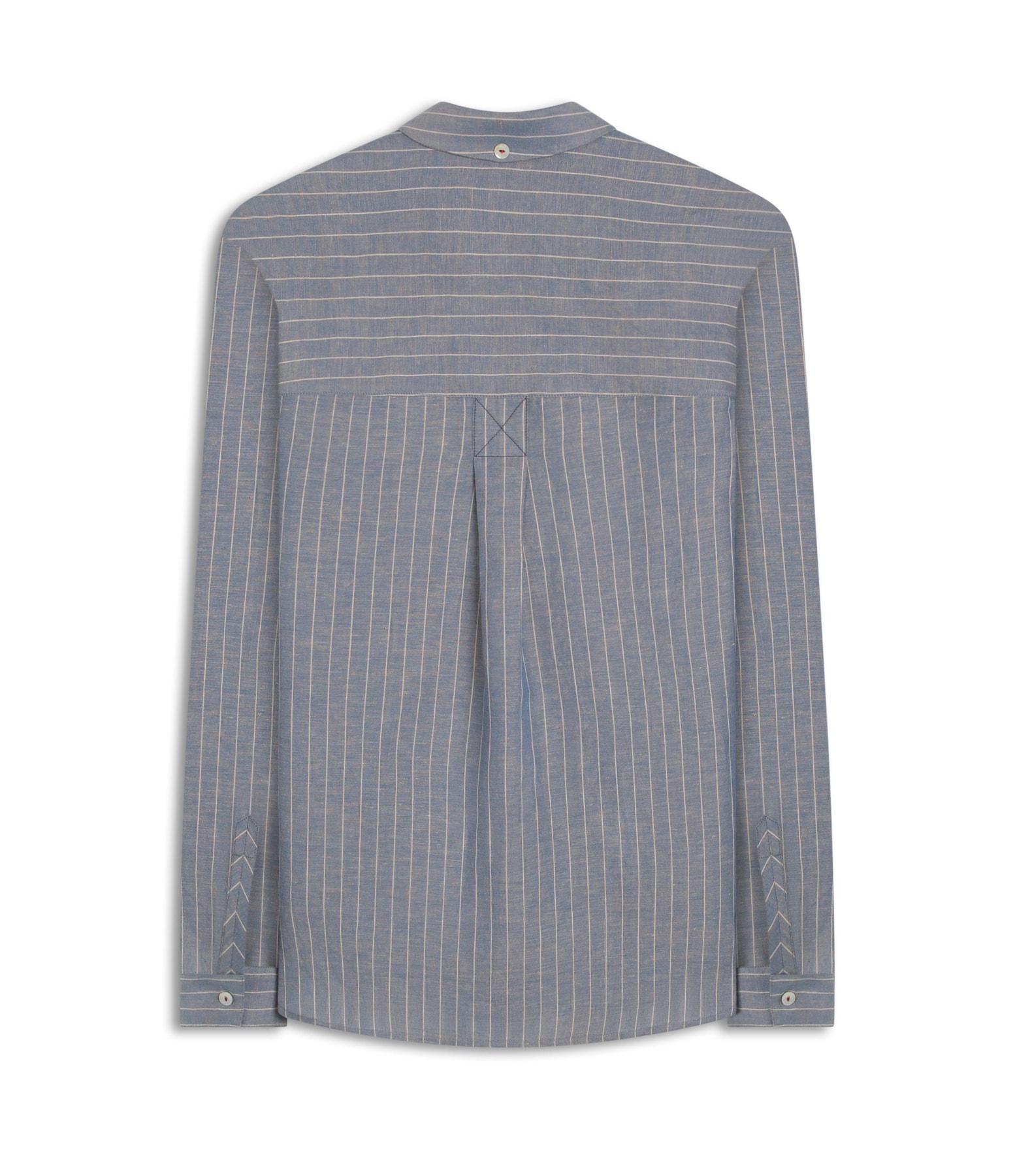Camisa Linho  Jade  Striped Azul Pervante
