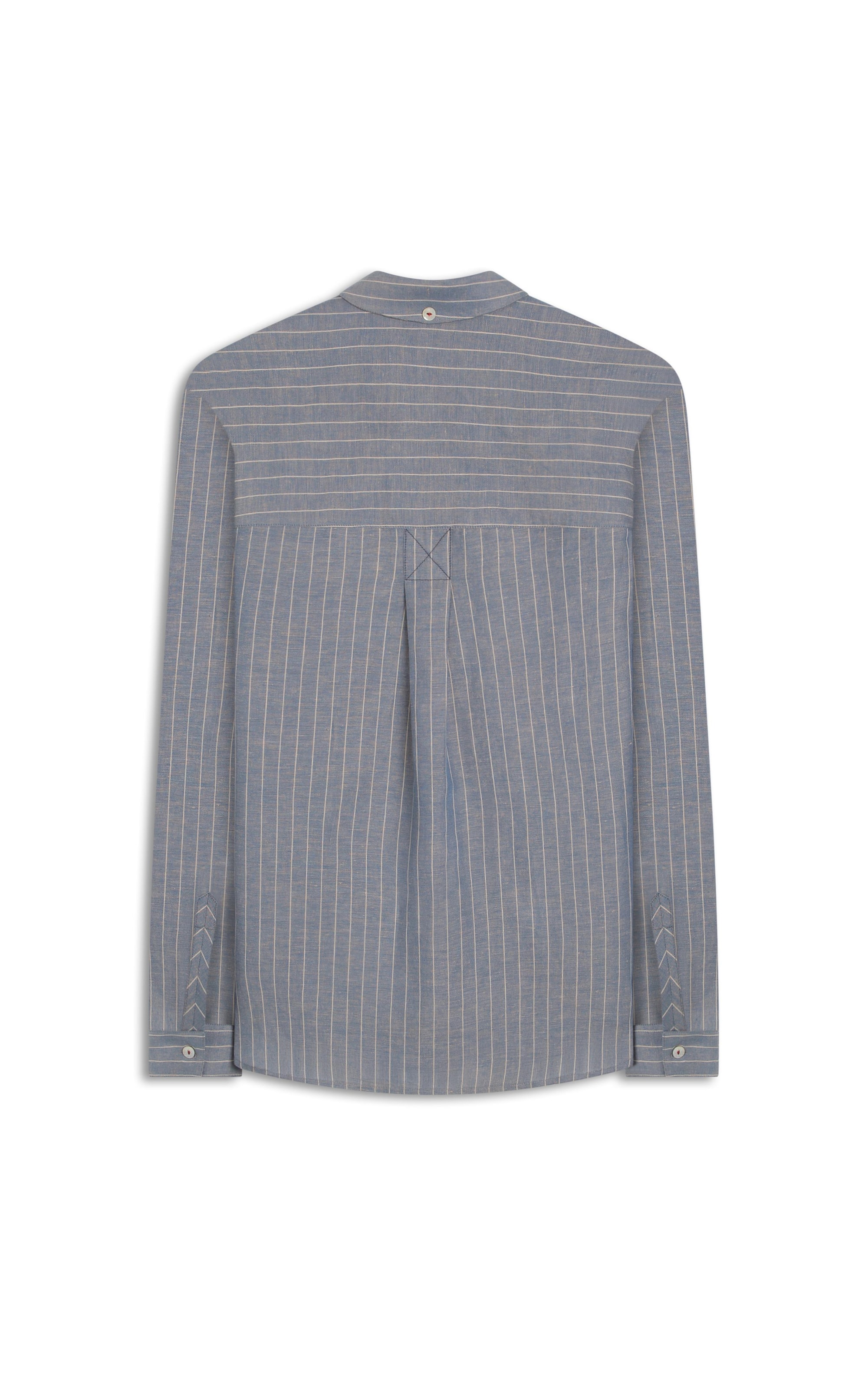 Camisa Linho  Jade  Striped Azul Pervante