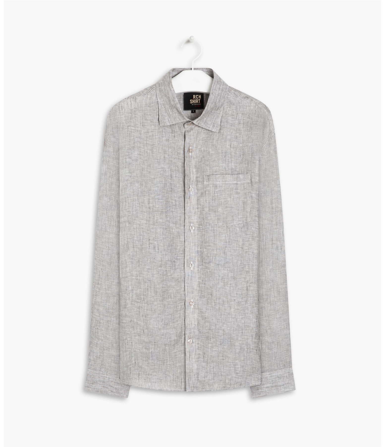 Camisa Linho  James Cinza Claro