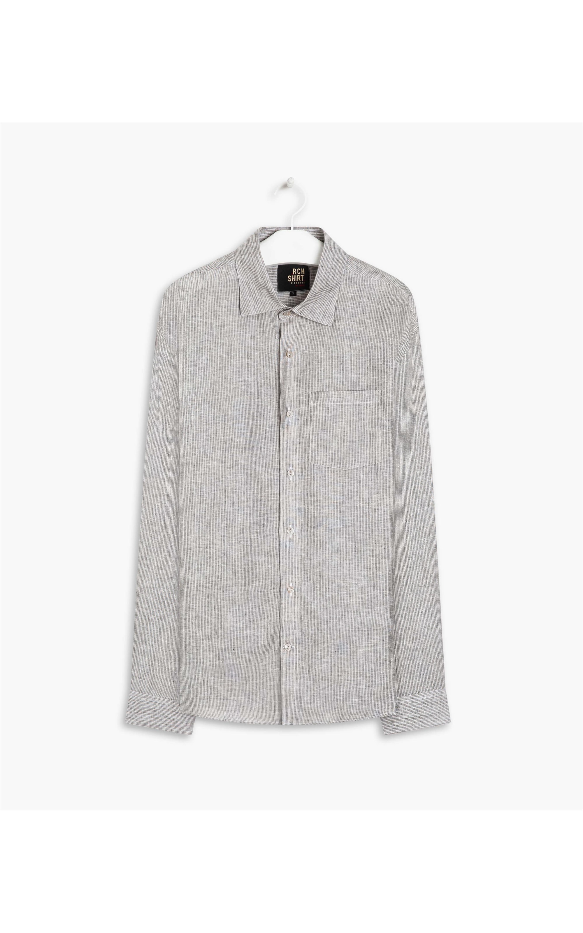 Camisa Linho  James Cinza Claro