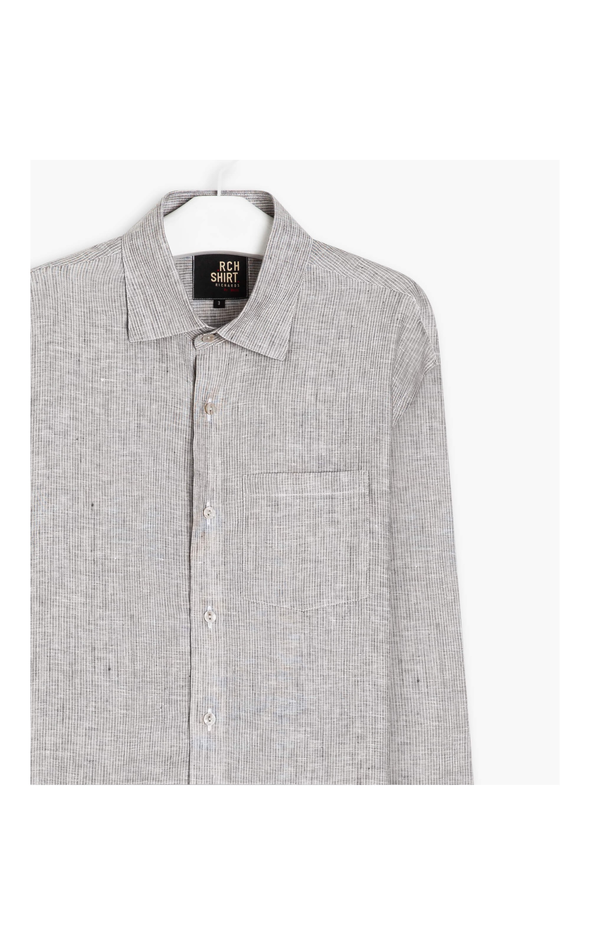 Camisa Linho  James Cinza Claro