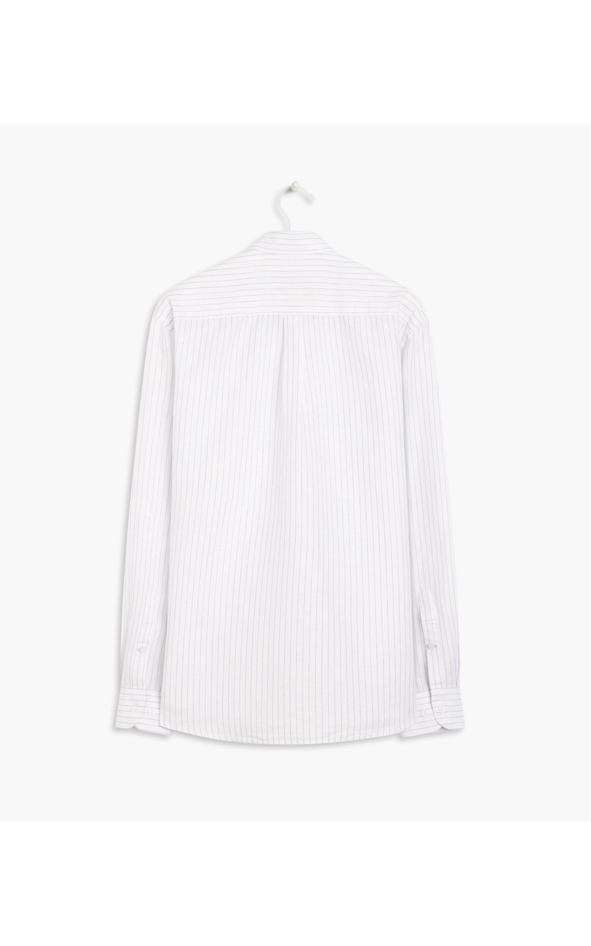  Camisa Linho  Jean Listrada Ml  Lavanda