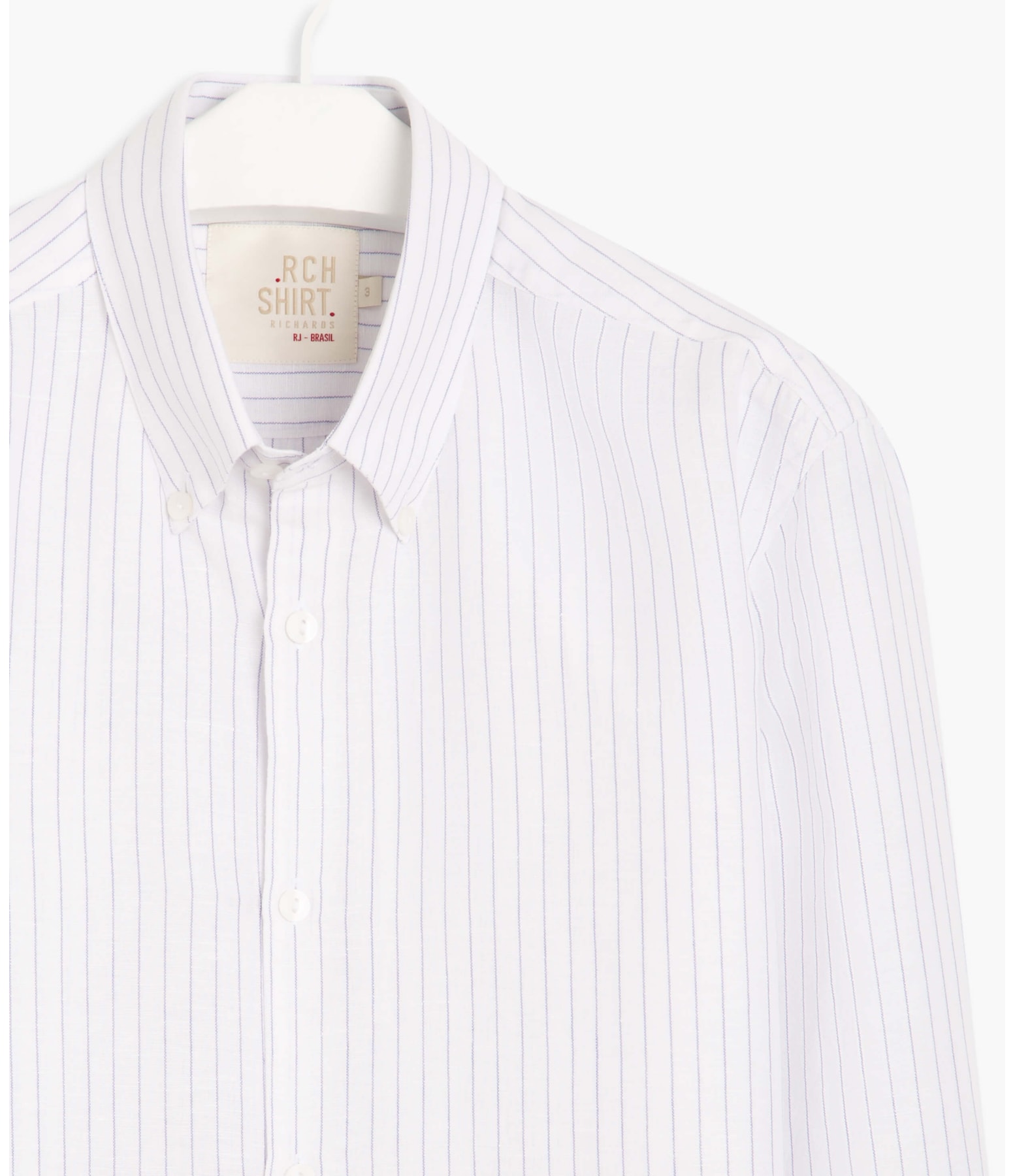  Camisa Linho  Jean Listrada Ml  Lavanda