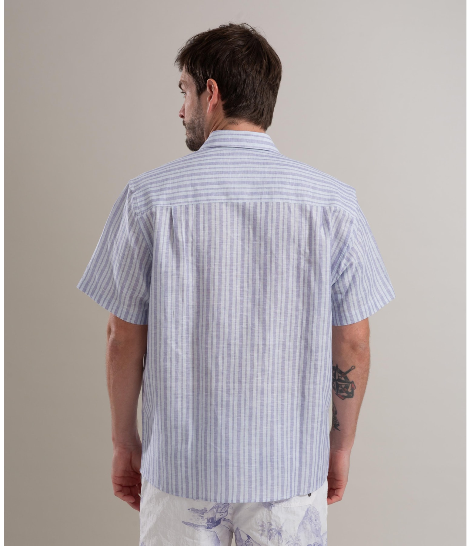 Camisa Linho  John Azul Pervante