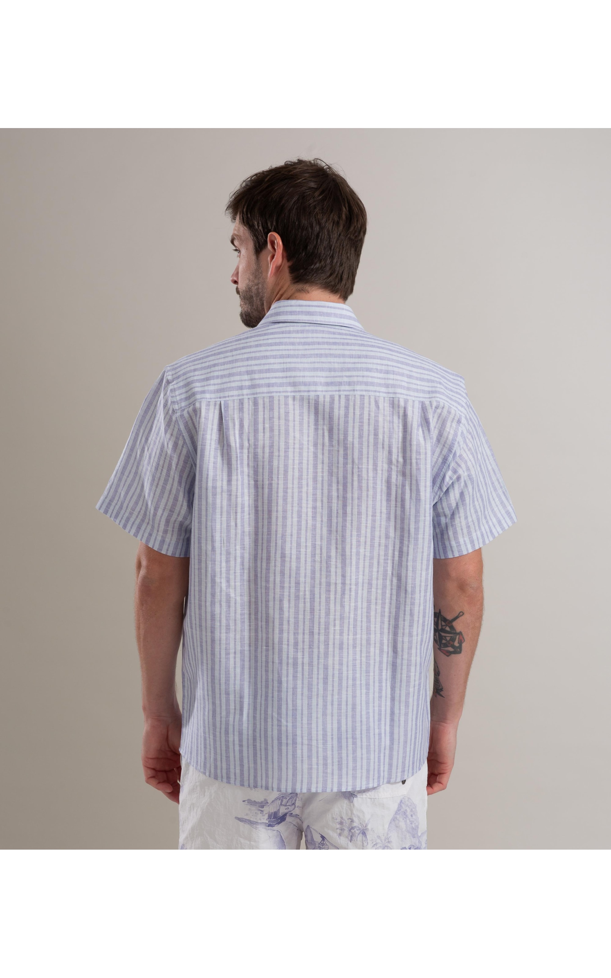 Camisa Linho  John Azul Pervante