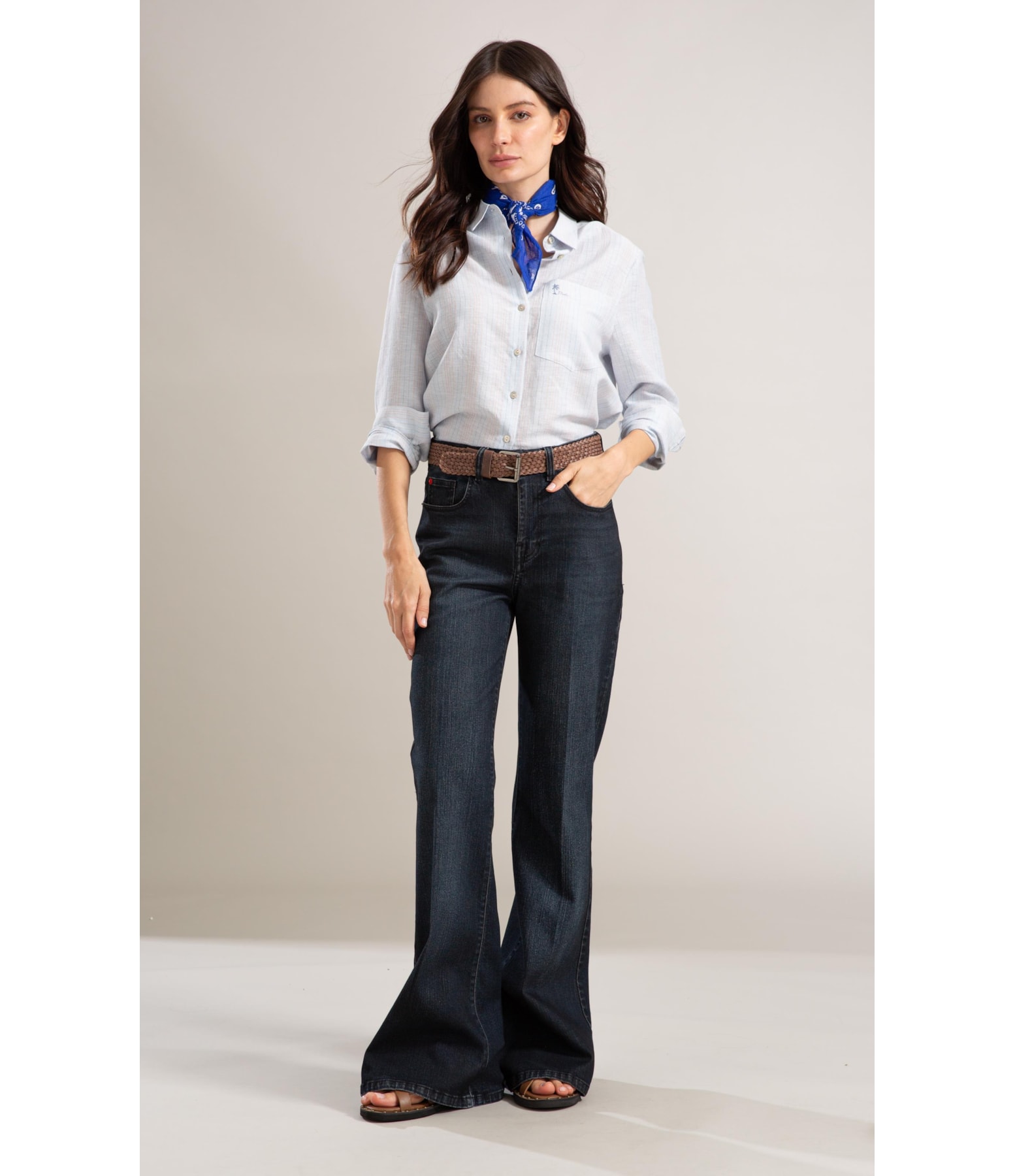 Camisa Linho  Jules Azul Claro