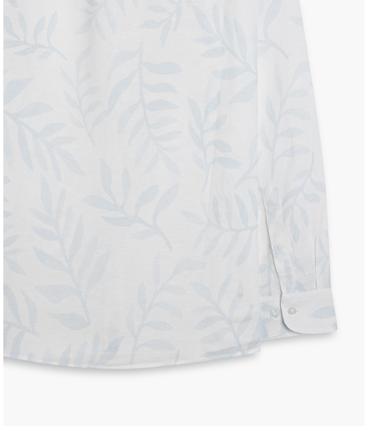 Camisa Linho  Kairo Estampada Ml Azul Bic
