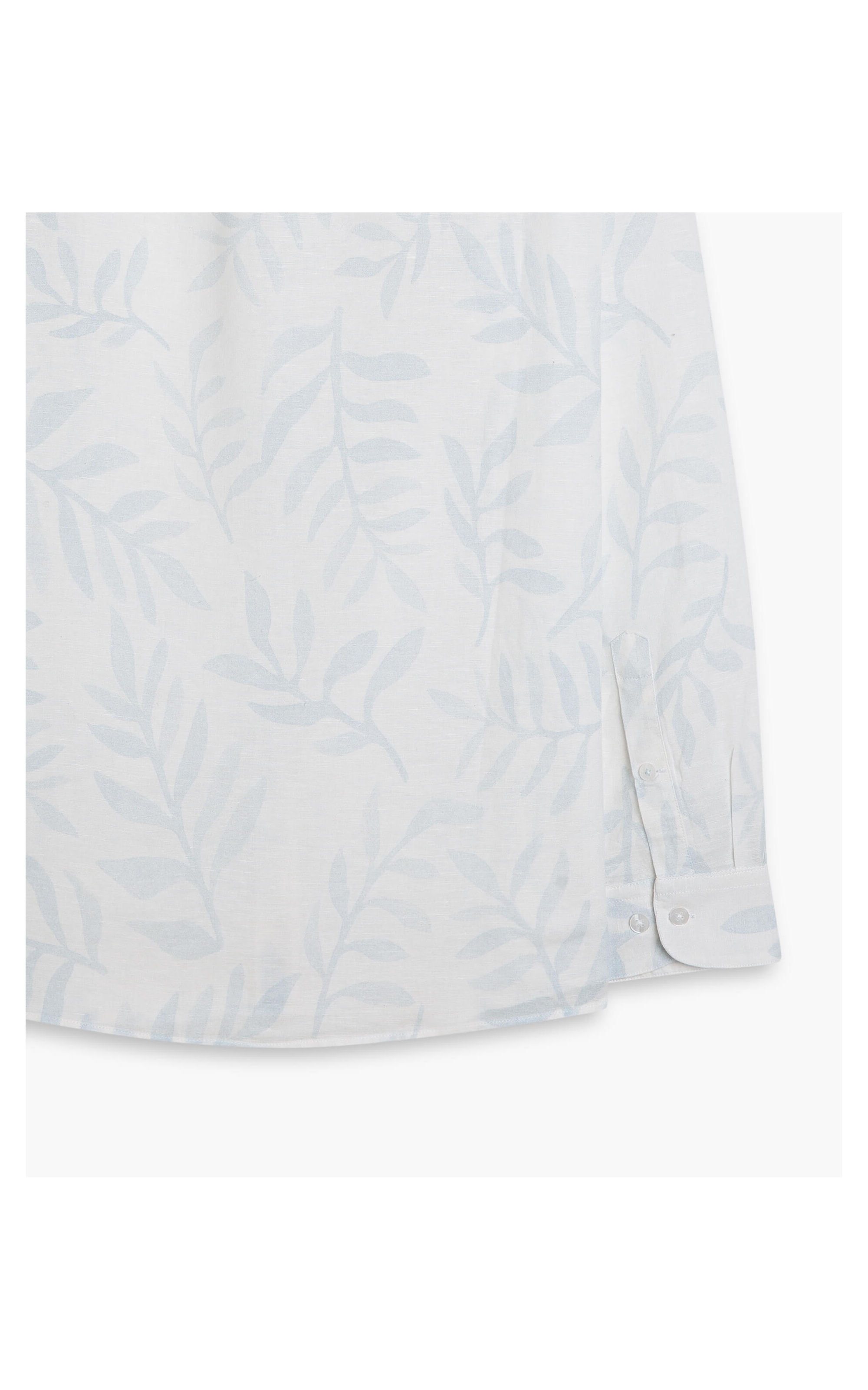 Camisa Linho  Kairo Estampada Ml Azul Bic