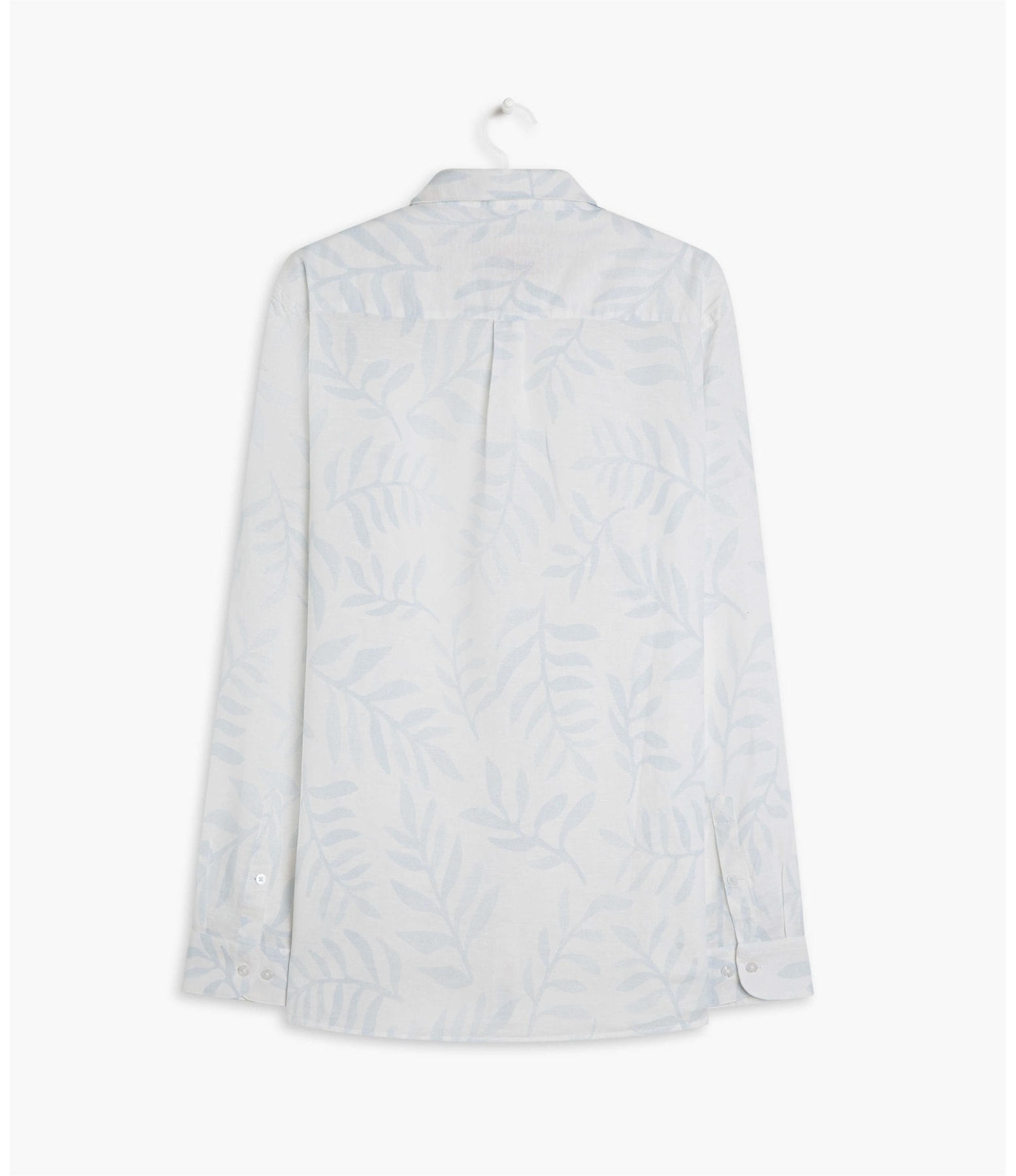 Camisa Linho  Kairo Estampada Ml Azul Bic