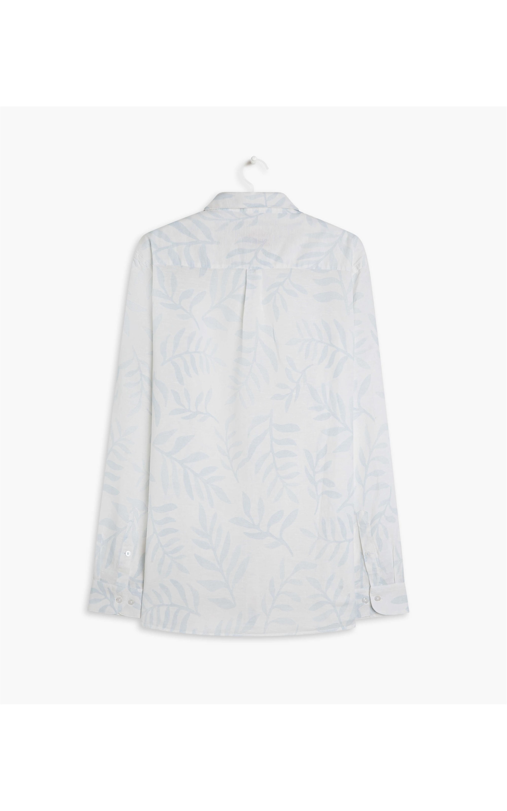 Camisa Linho  Kairo Estampada Ml Azul Bic
