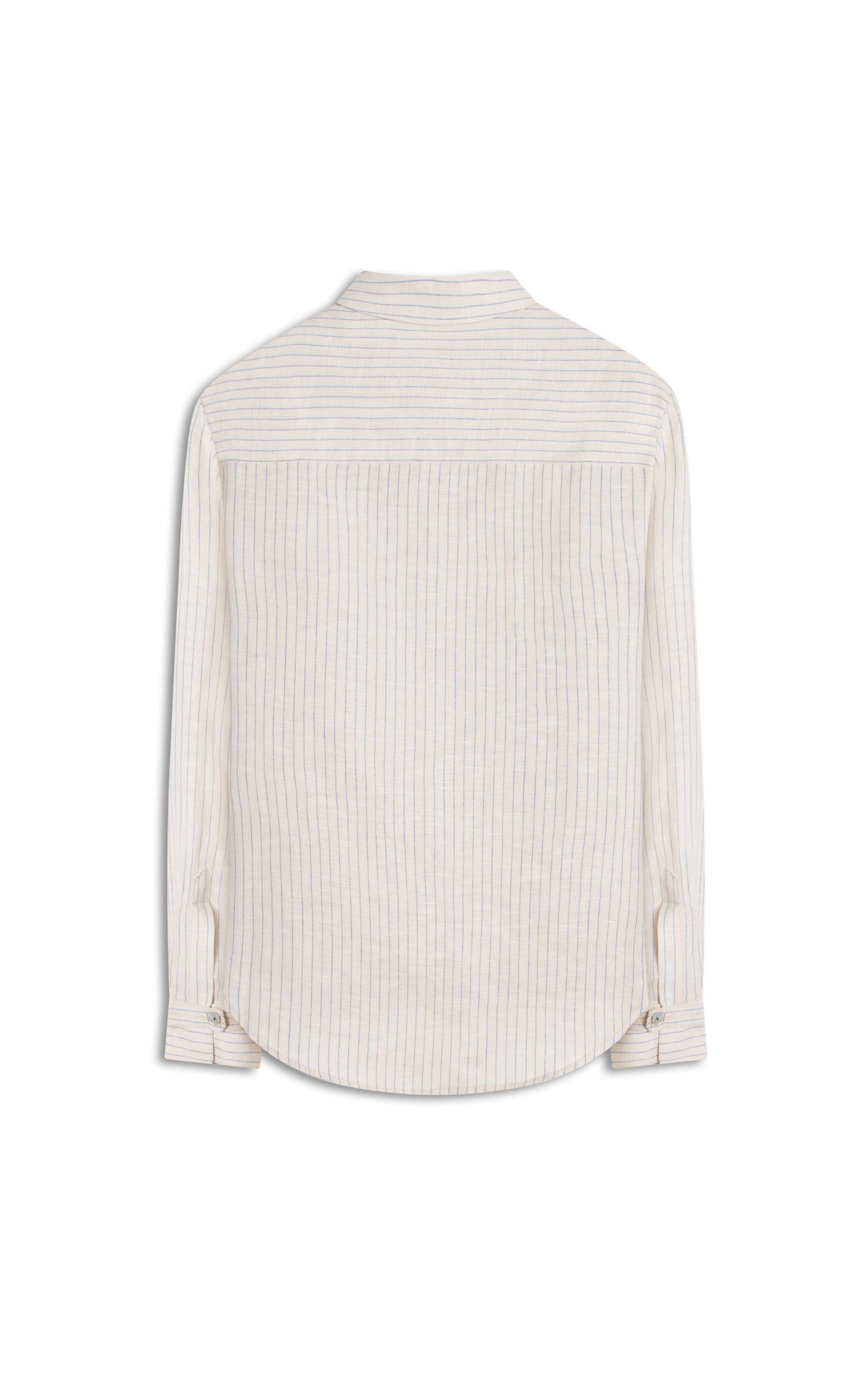 Camisa Linho  Leona  Striped Azul Bic