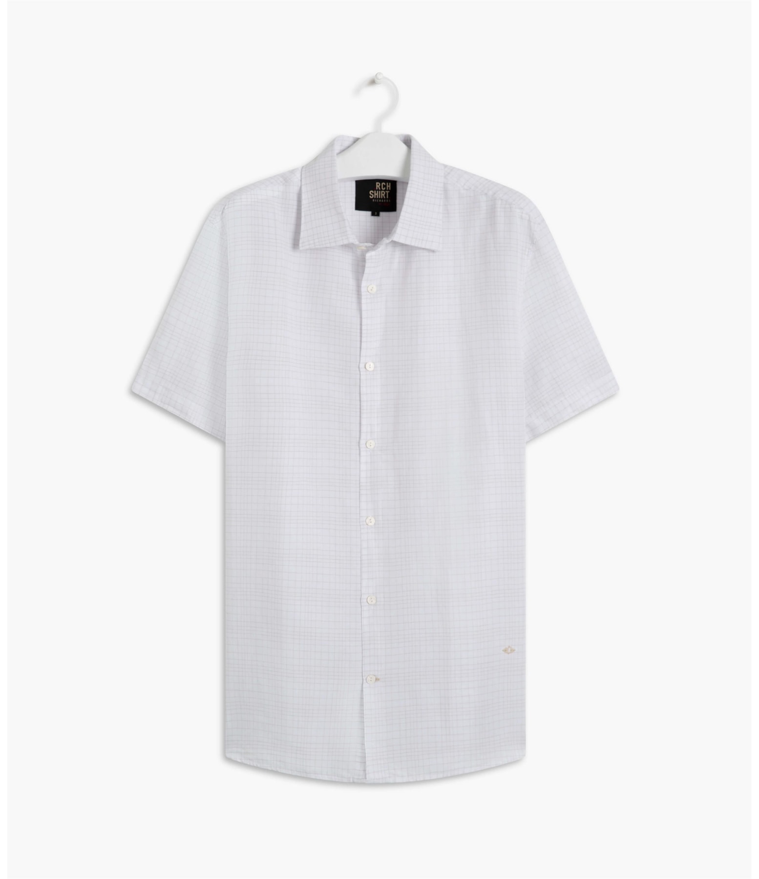 Camisa Linho  Levi Xadrez Mc Caqui