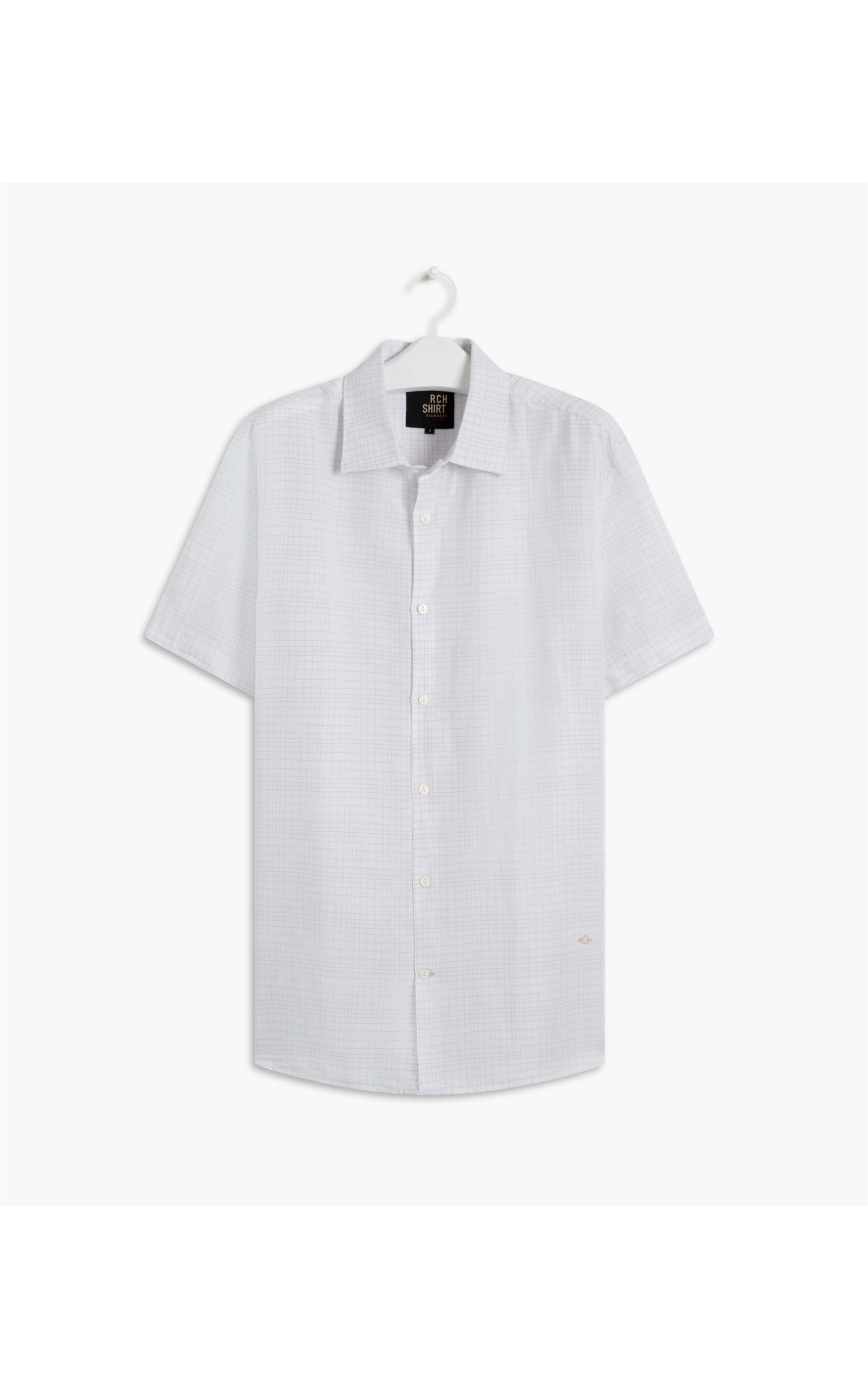 Camisa Linho  Levi Xadrez Mc Caqui
