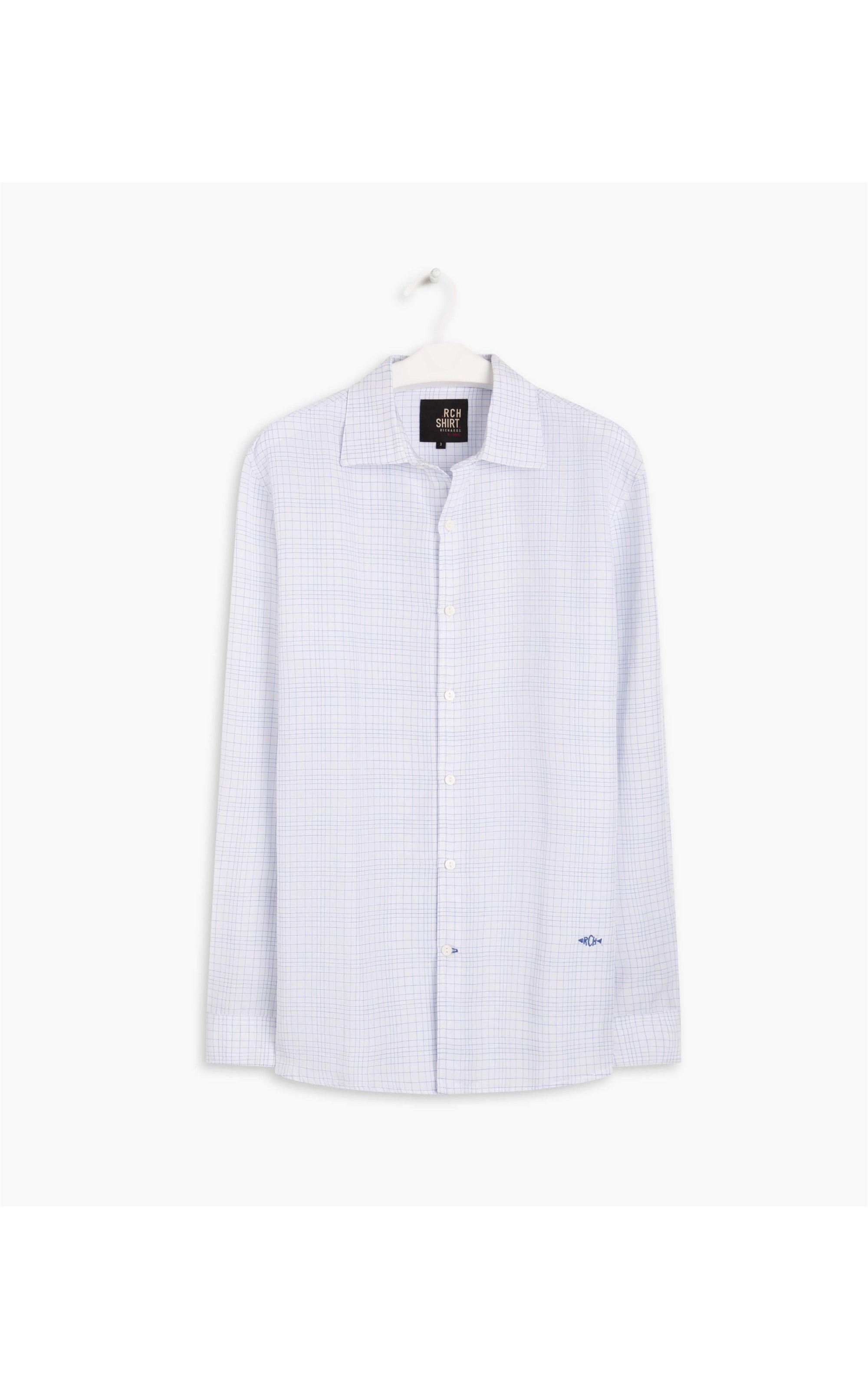 Camisa Linho  Levi Xadrez Ml Royal