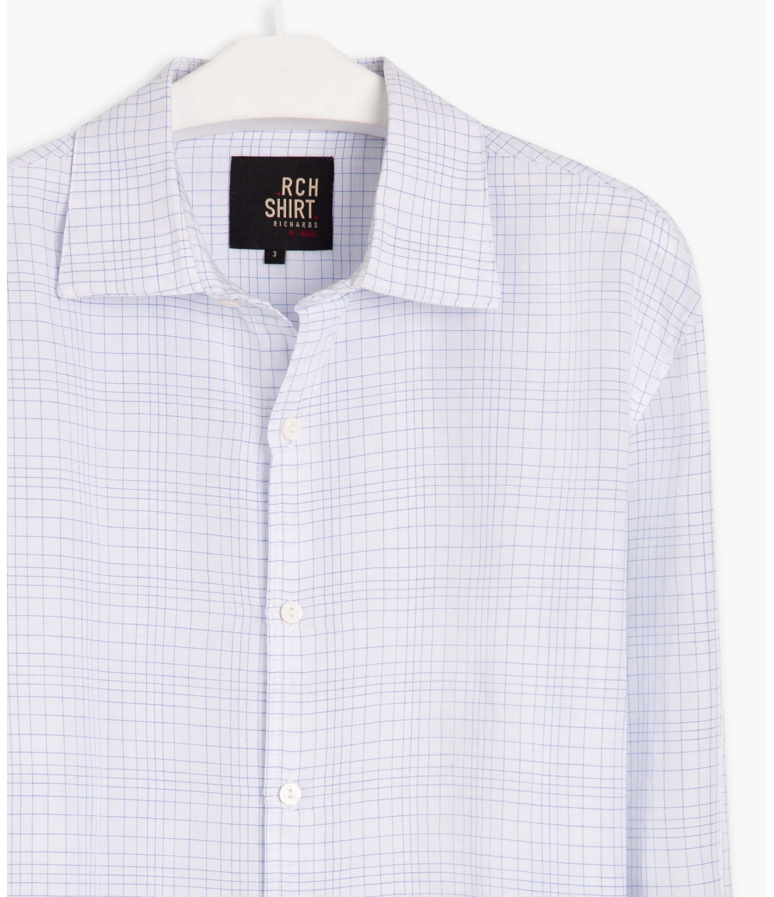 Camisa Linho  Levi Xadrez Ml Royal
