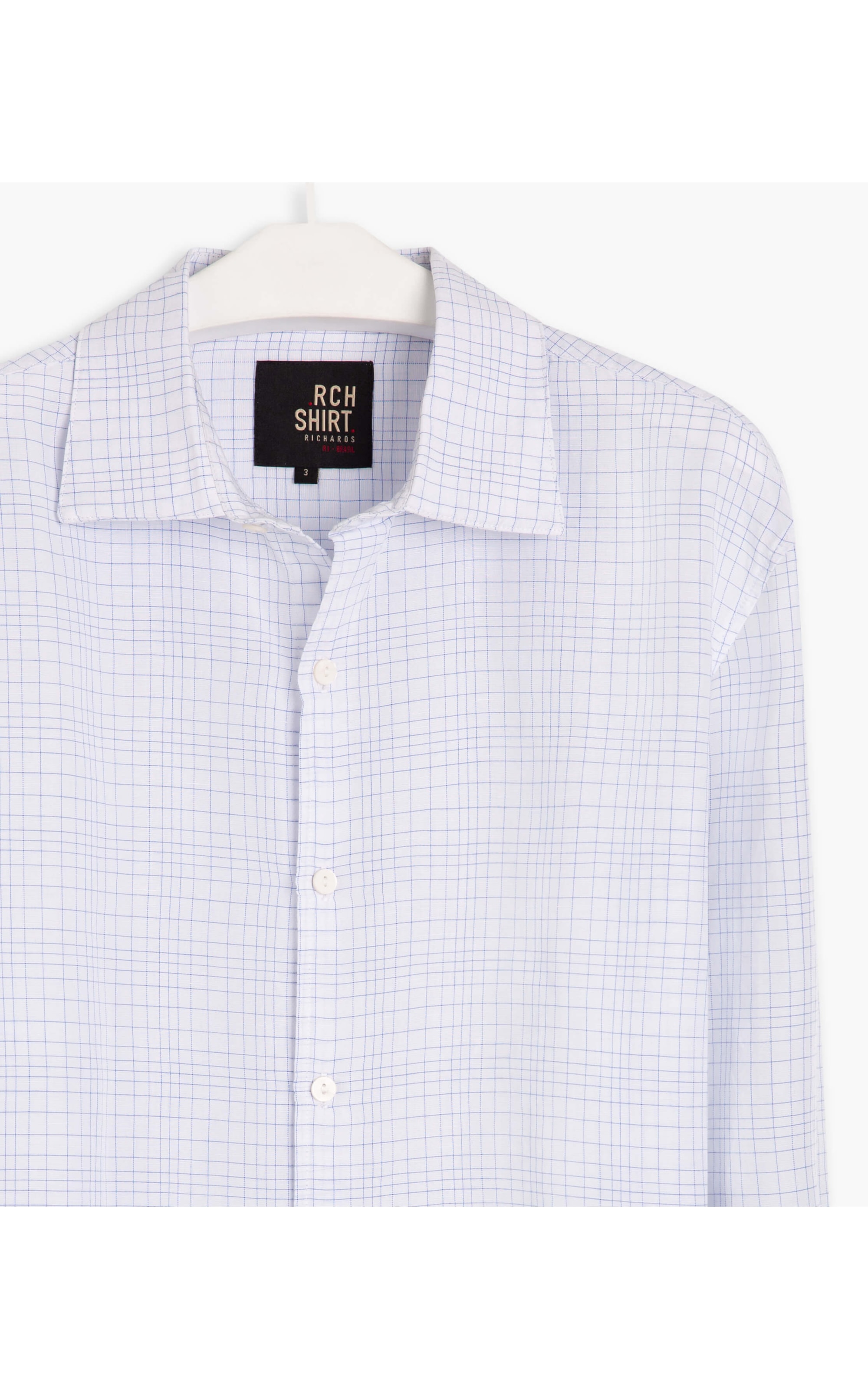 Camisa Linho  Levi Xadrez Ml Royal