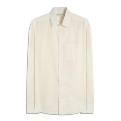 Camisa Linho Like Listrado Arnaldo Ml Amarelo