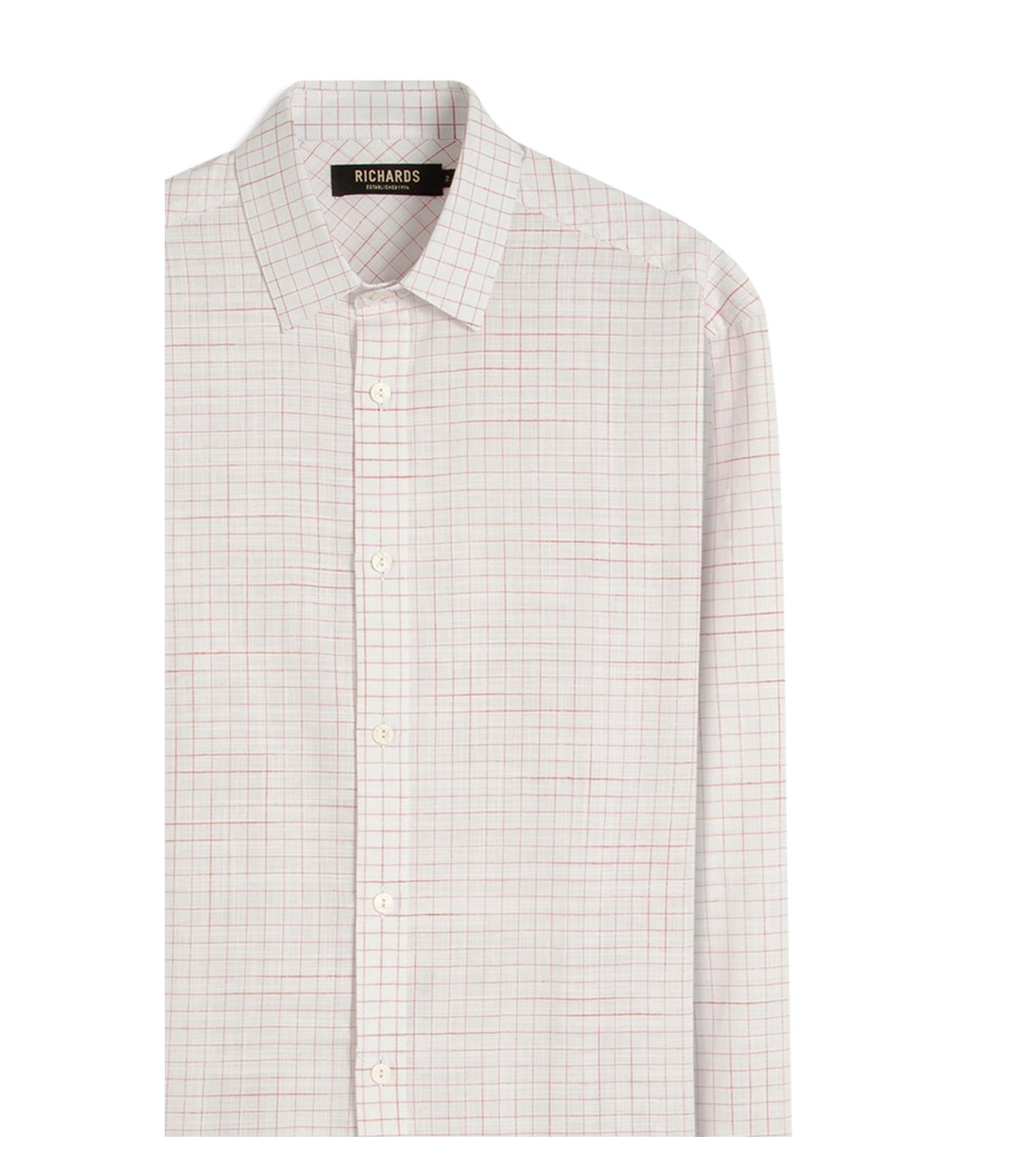 Camisa Linho Like Xadrez Mauricio Ml Vermelho