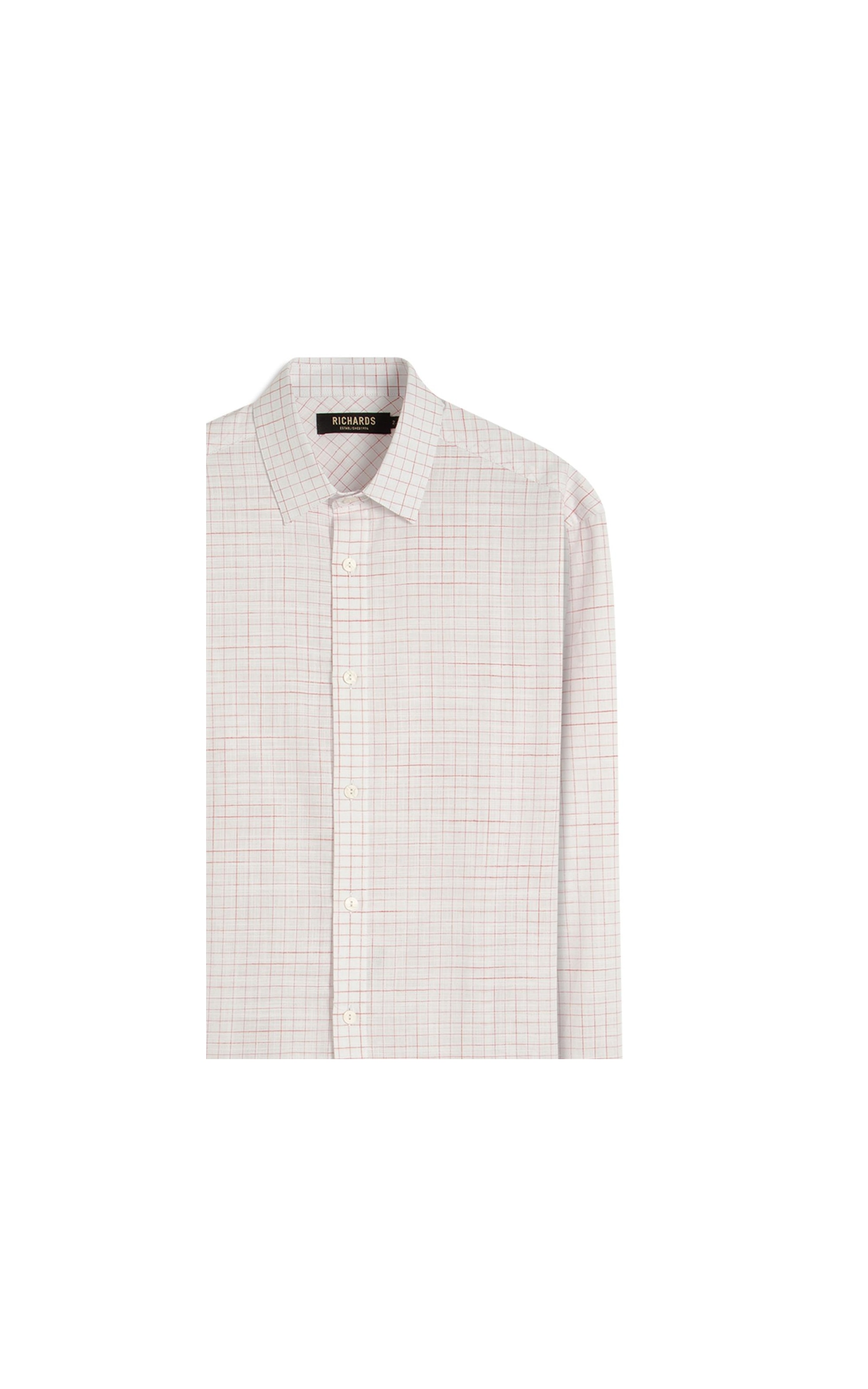 Camisa Linho Like Xadrez Mauricio Ml Vermelho