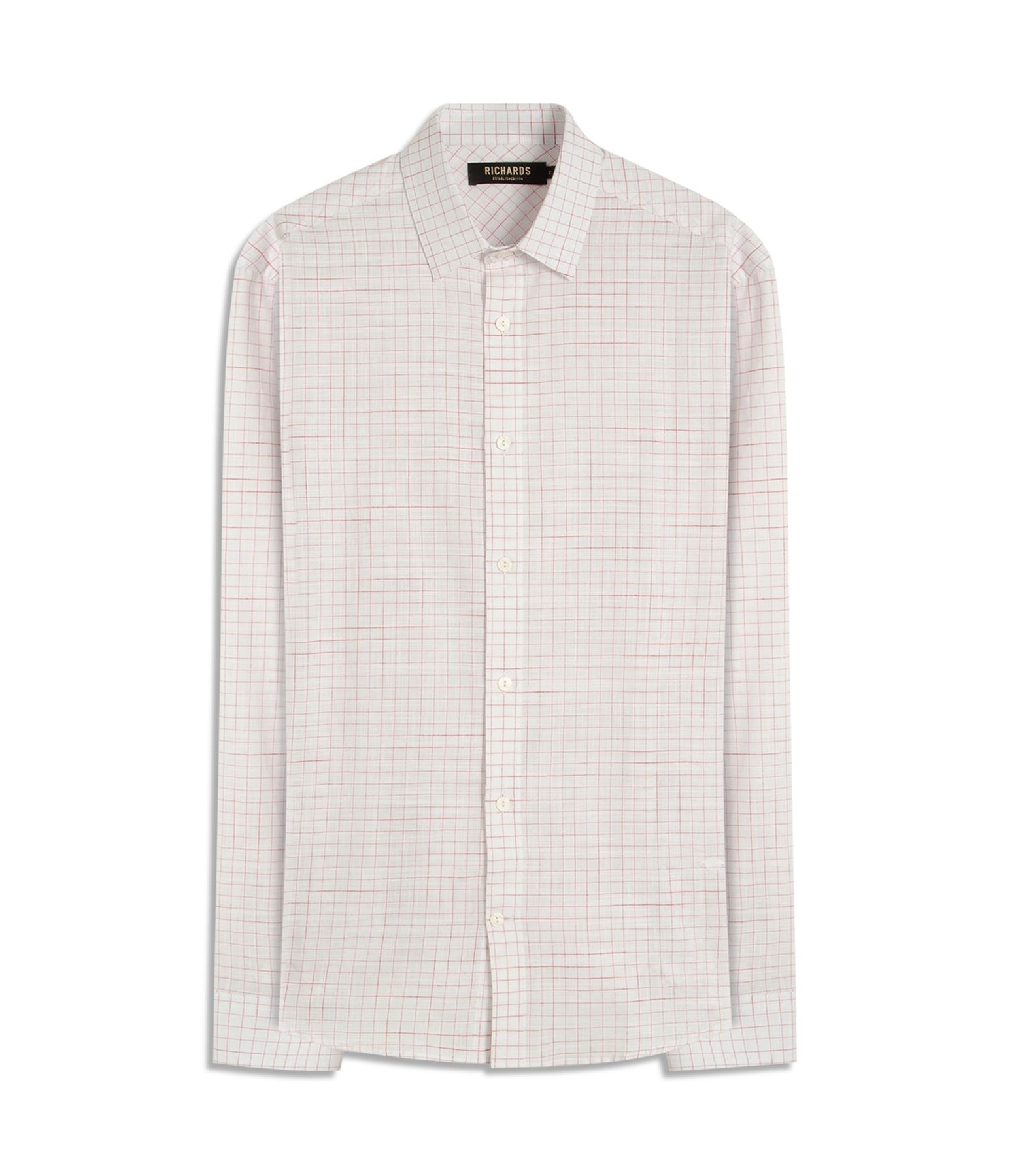 Camisa Linho Like Xadrez Mauricio Ml Vermelho