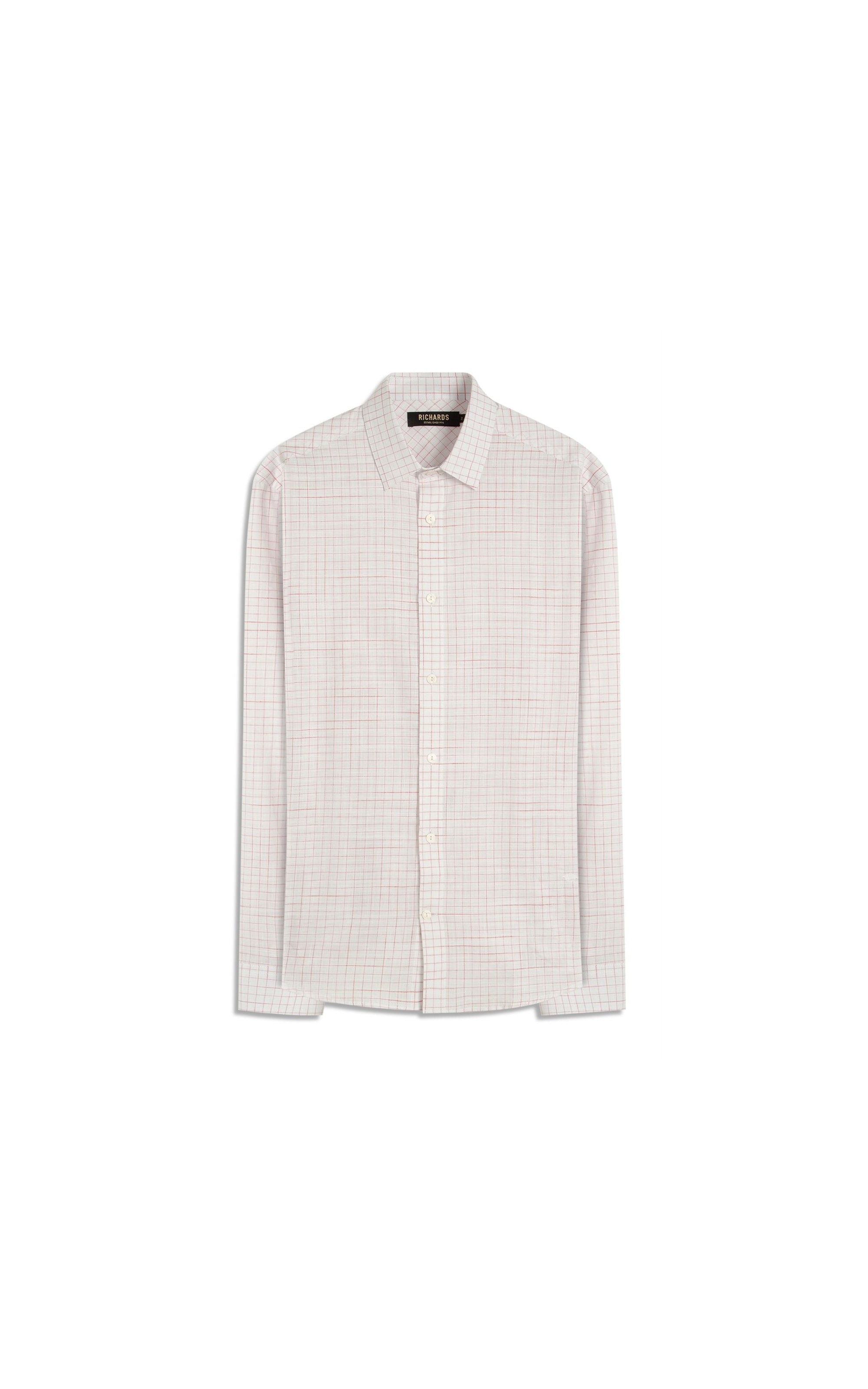 Camisa Linho Like Xadrez Mauricio Ml Vermelho