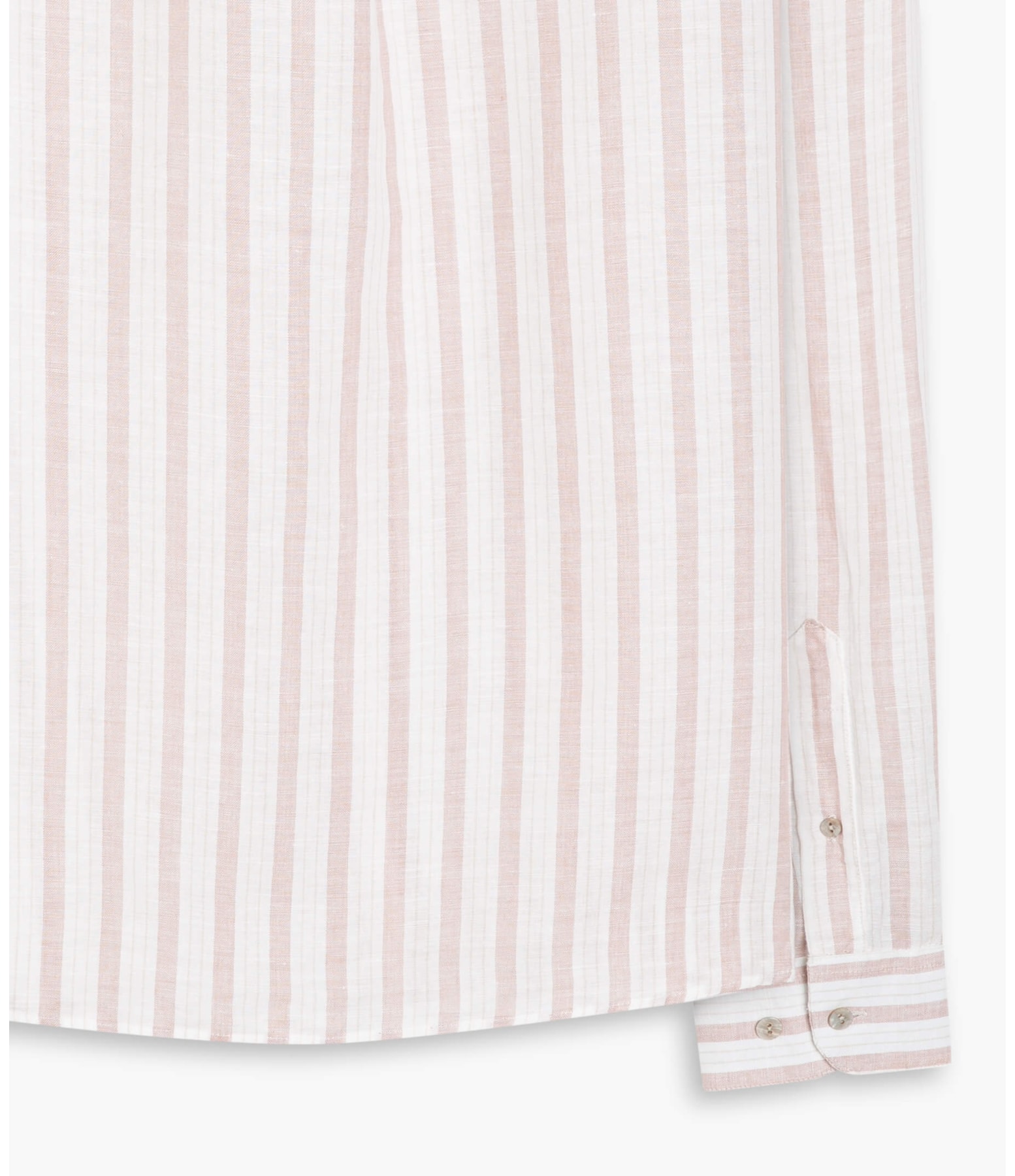 Camisa Linho  Listrada Ash Ml Rosê