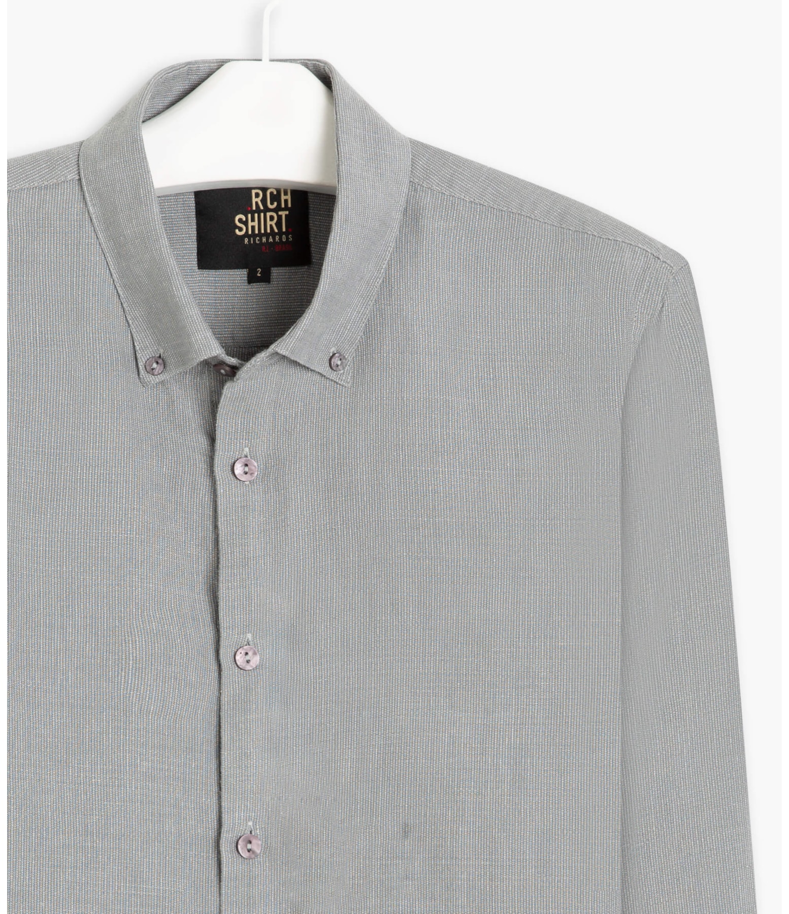 Camisa Linho  Listrada Daniel Ml Grafite