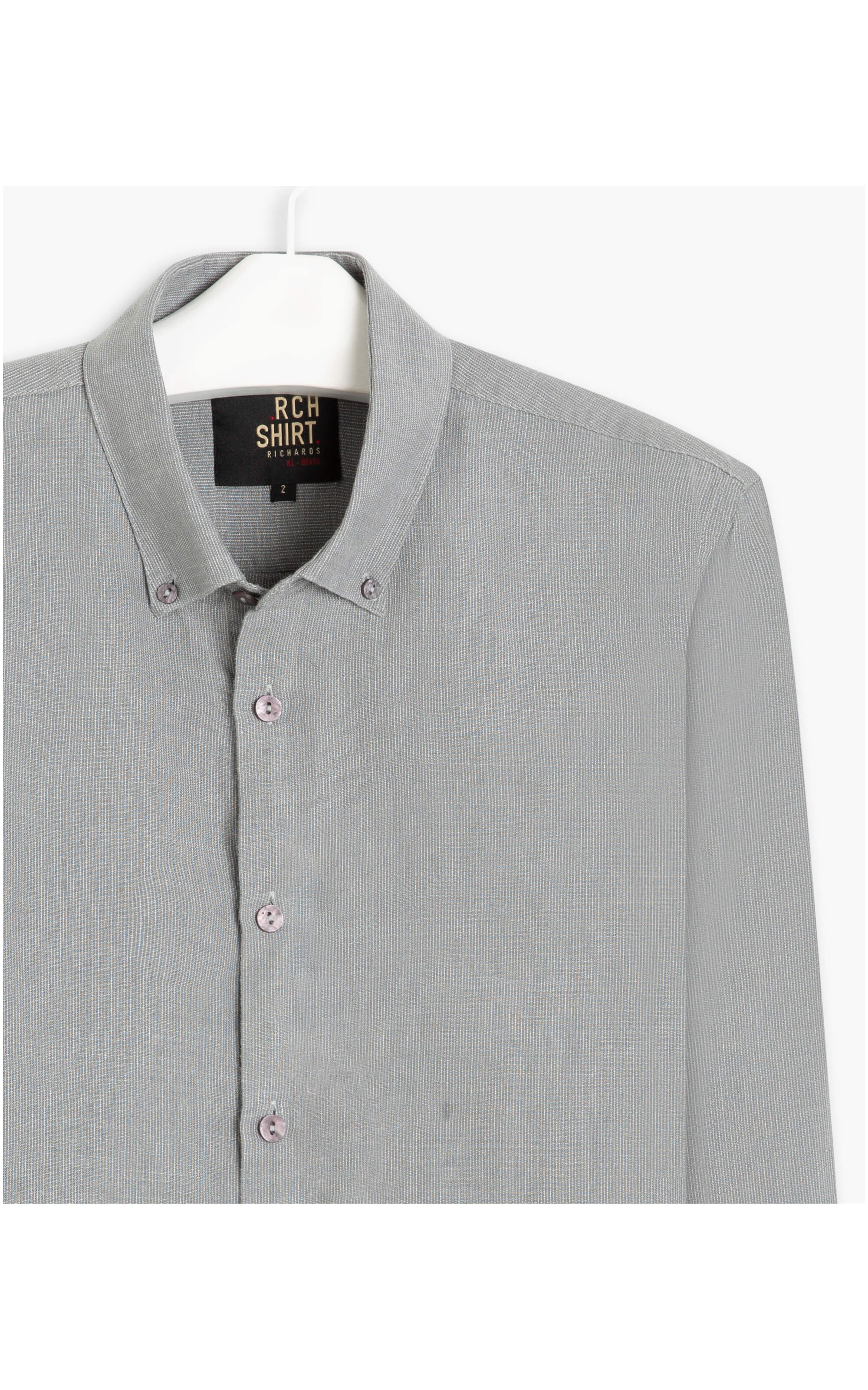 Camisa Linho  Listrada Daniel Ml Grafite
