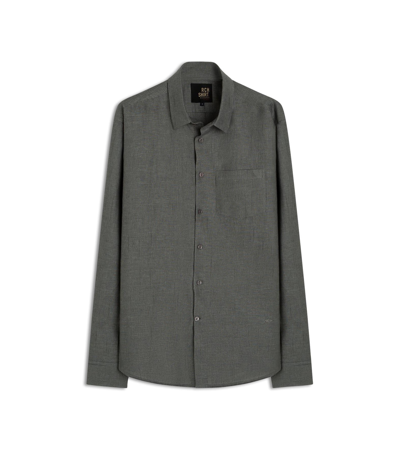 Camisa Linho  Listrada James Tabaco