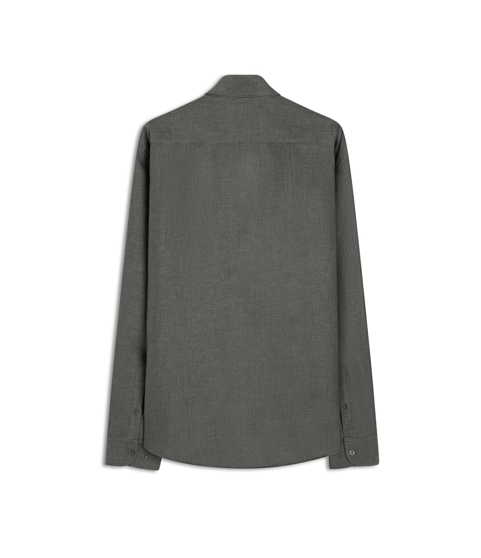 Camisa Linho  Listrada James Tabaco