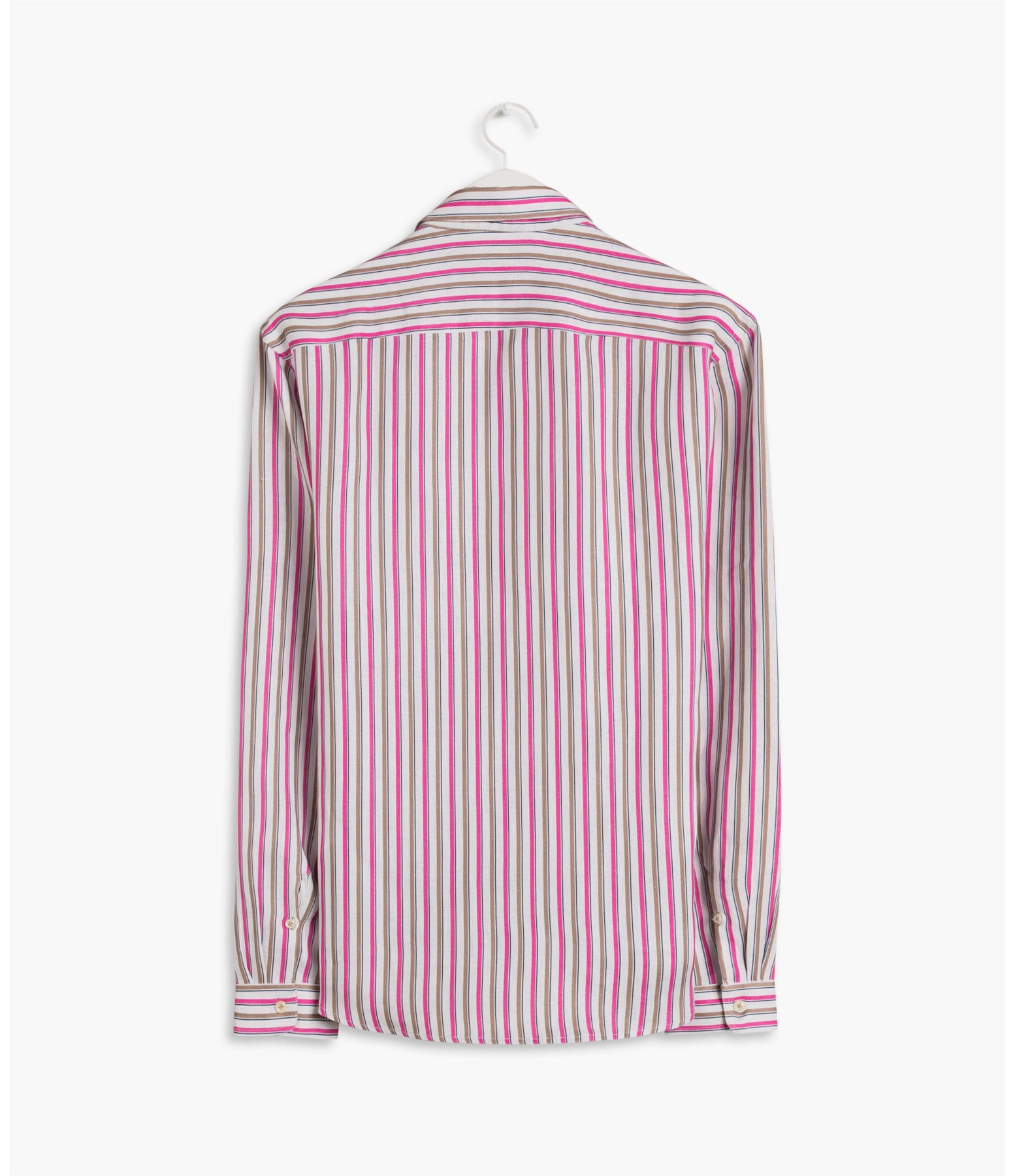 Camisa Linho  Listrada Rosa