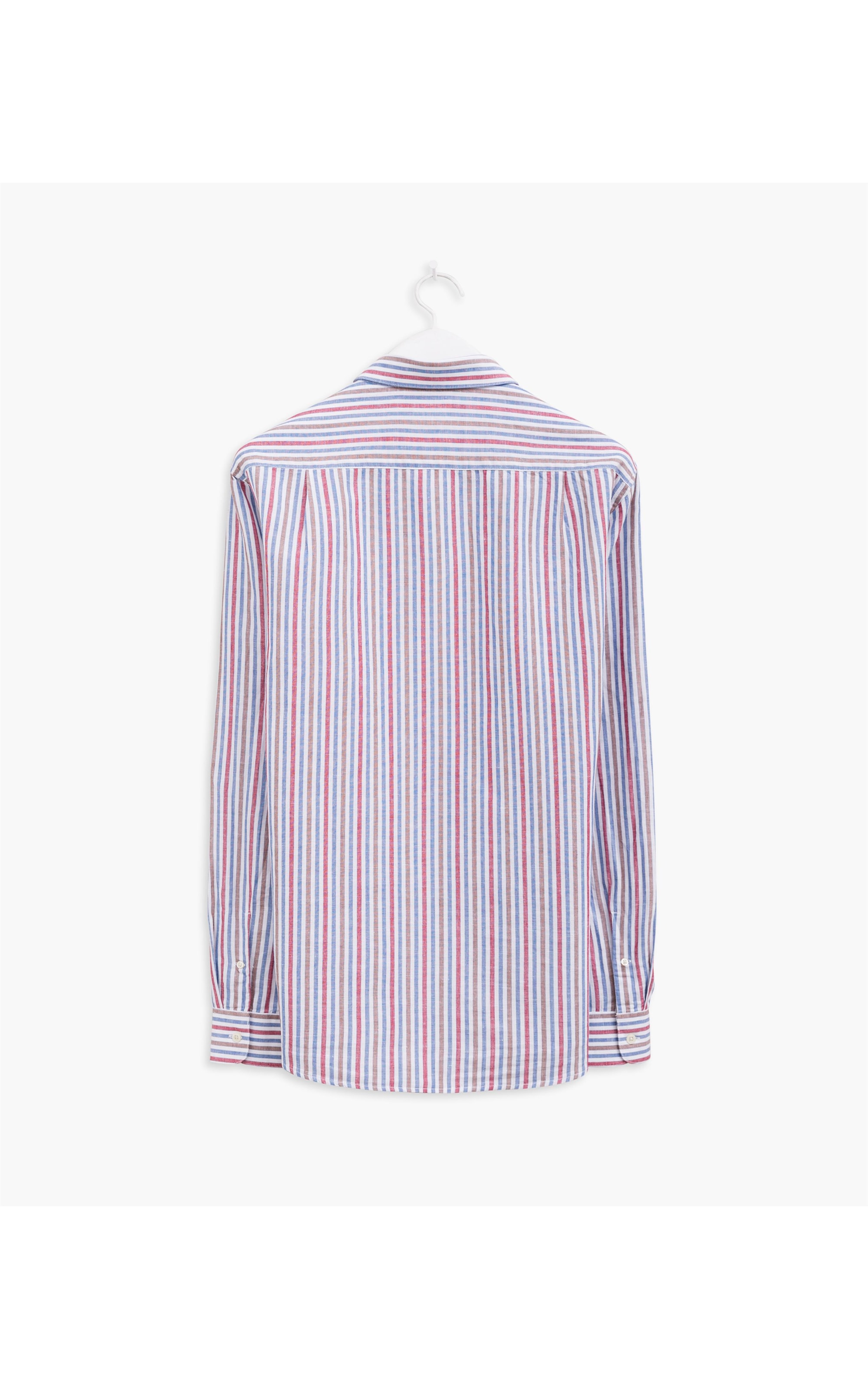 Camisa Linho  Listrada Vermelho