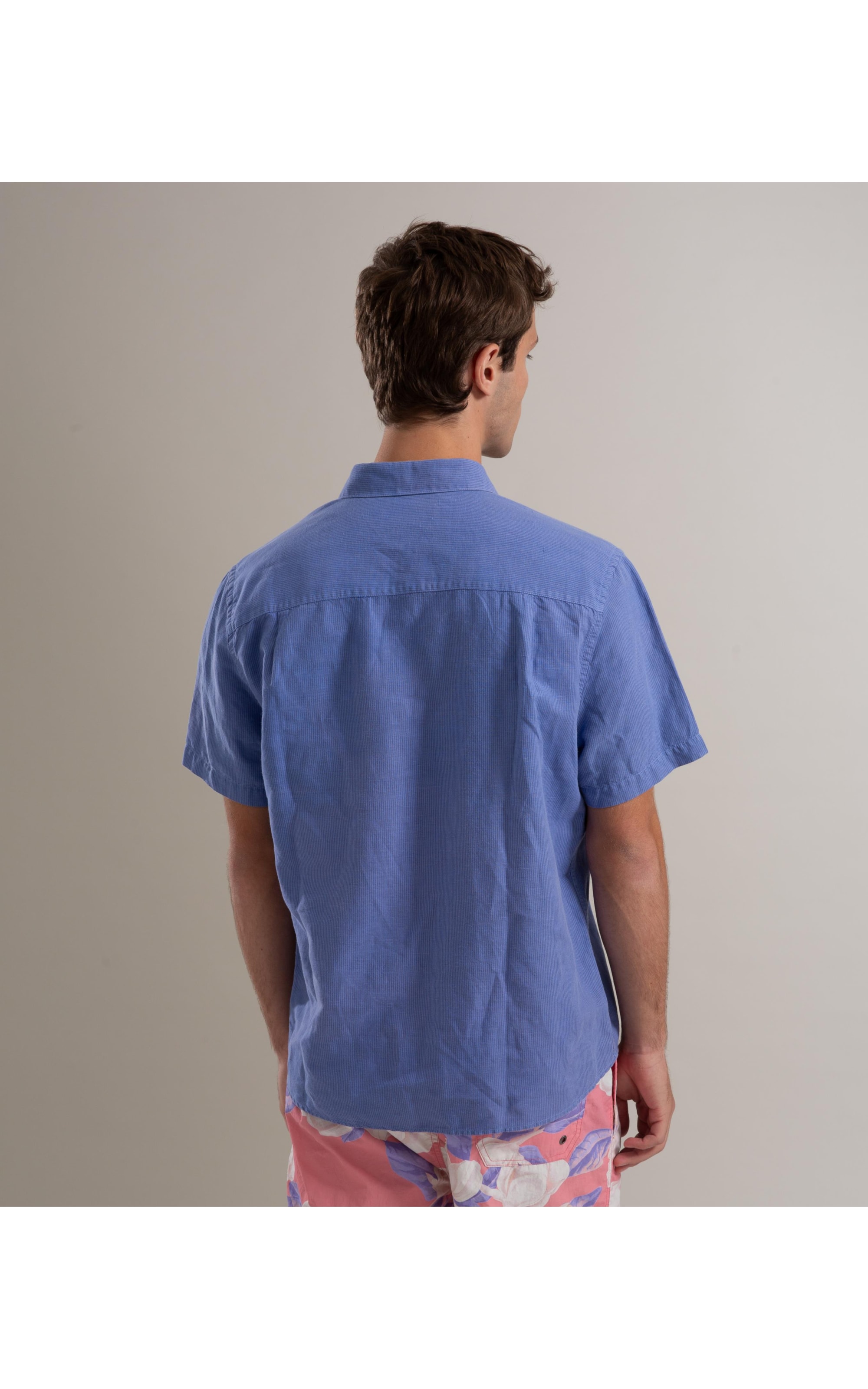 Camisa Linho  Listrado Alessandro Mc Violeta