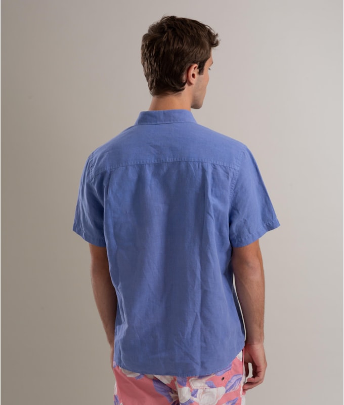 Camisa Linho  Listrado Alessandro Mc Violeta